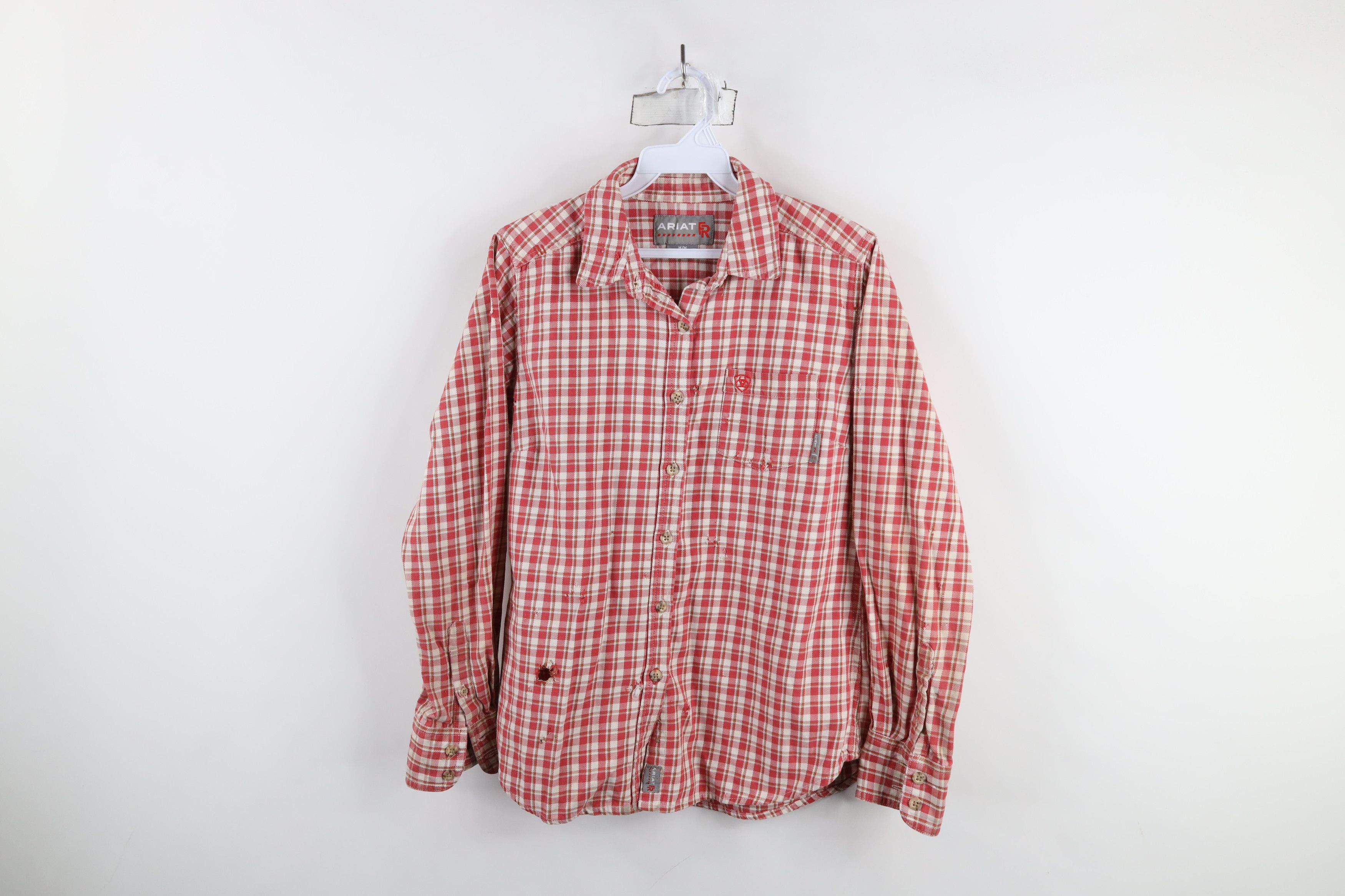 Ariat × Vintage Ariat FR Fire Flame Resistant Flannel Work Button Shirt Size M / US 6-8 / IT 42-44 - 1 Thumbnail