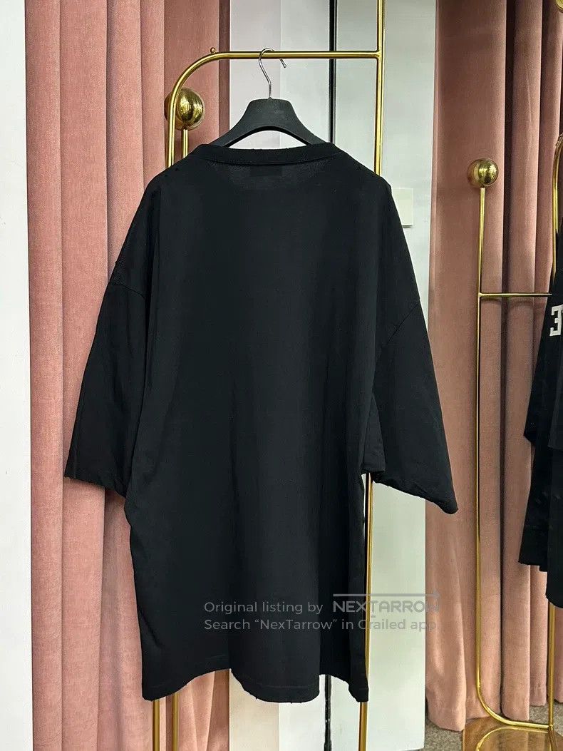 Balenciaga Balenciaga Black Letter Oversize Loose Short Sleeve T-Shir Size US M / EU 48-50 / 2 - 3 Thumbnail