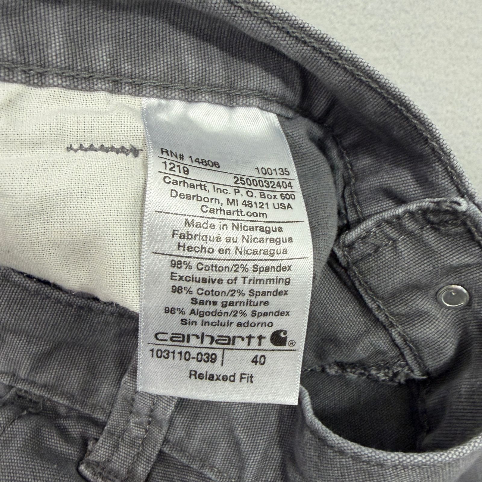 Carhartt Carhartt Rugged Flex Canvas Shorts Men's 40 Gray 13" Inseam Size US 40 / EU 56 - 7 Thumbnail