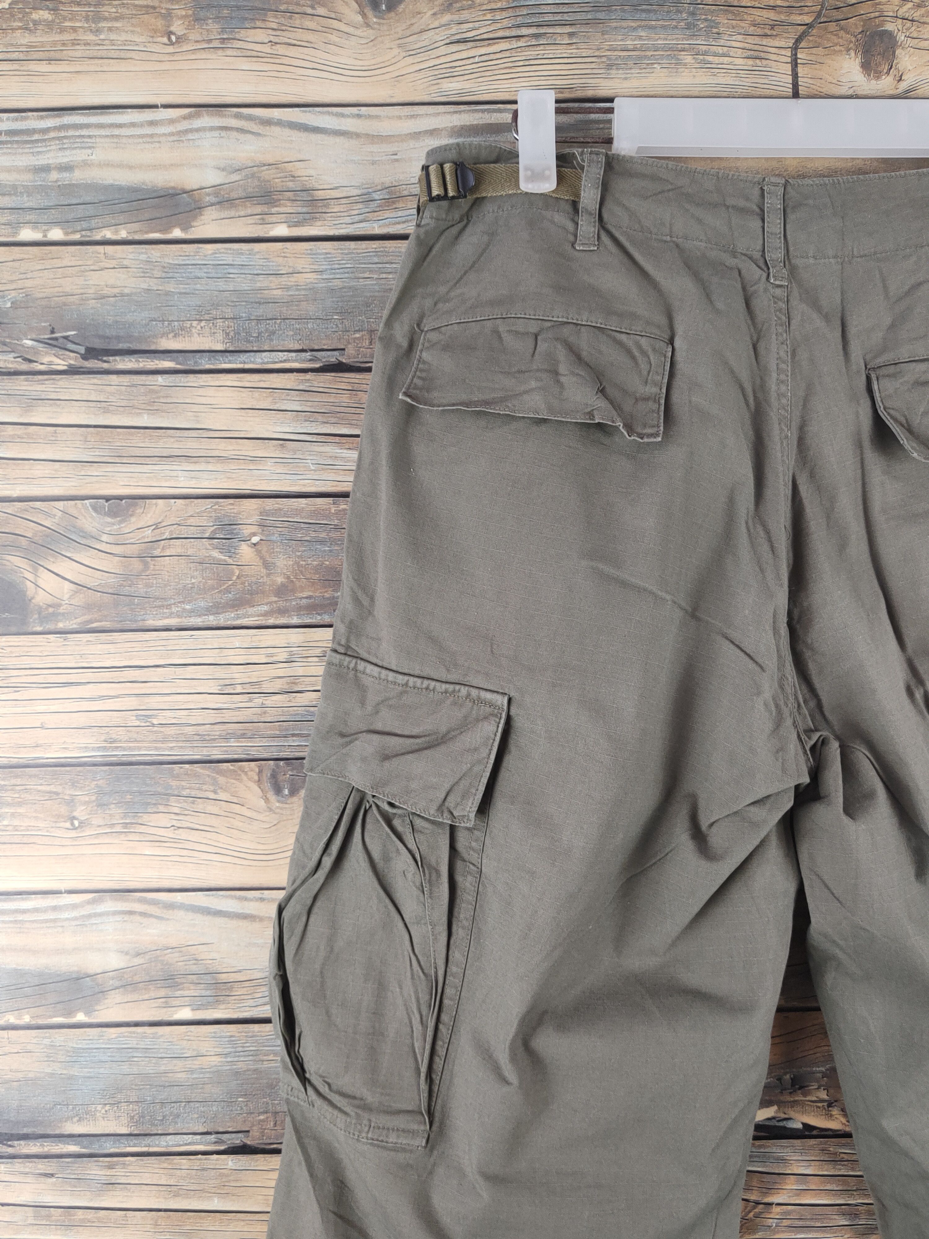 Japanese Brand DL Japanese Brand Army Green Multipocket Cargo Pants #1926 Size US 29 - 8 Thumbnail