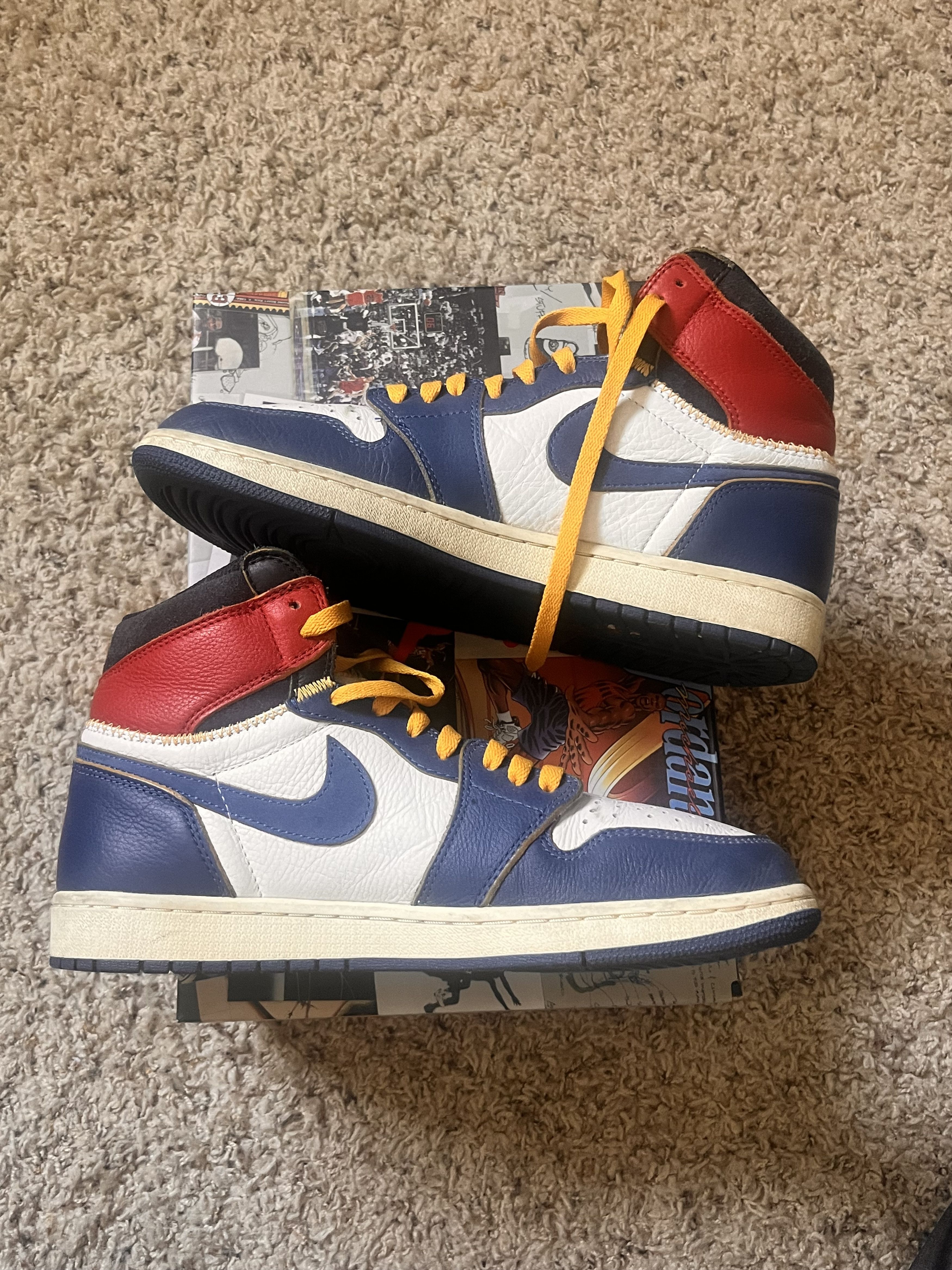 Nike × Union LA Nike x Union LA Jordan 1 ‘Blue Toe’ Size 10 Size US 10 / EU 43 - 10 Thumbnail