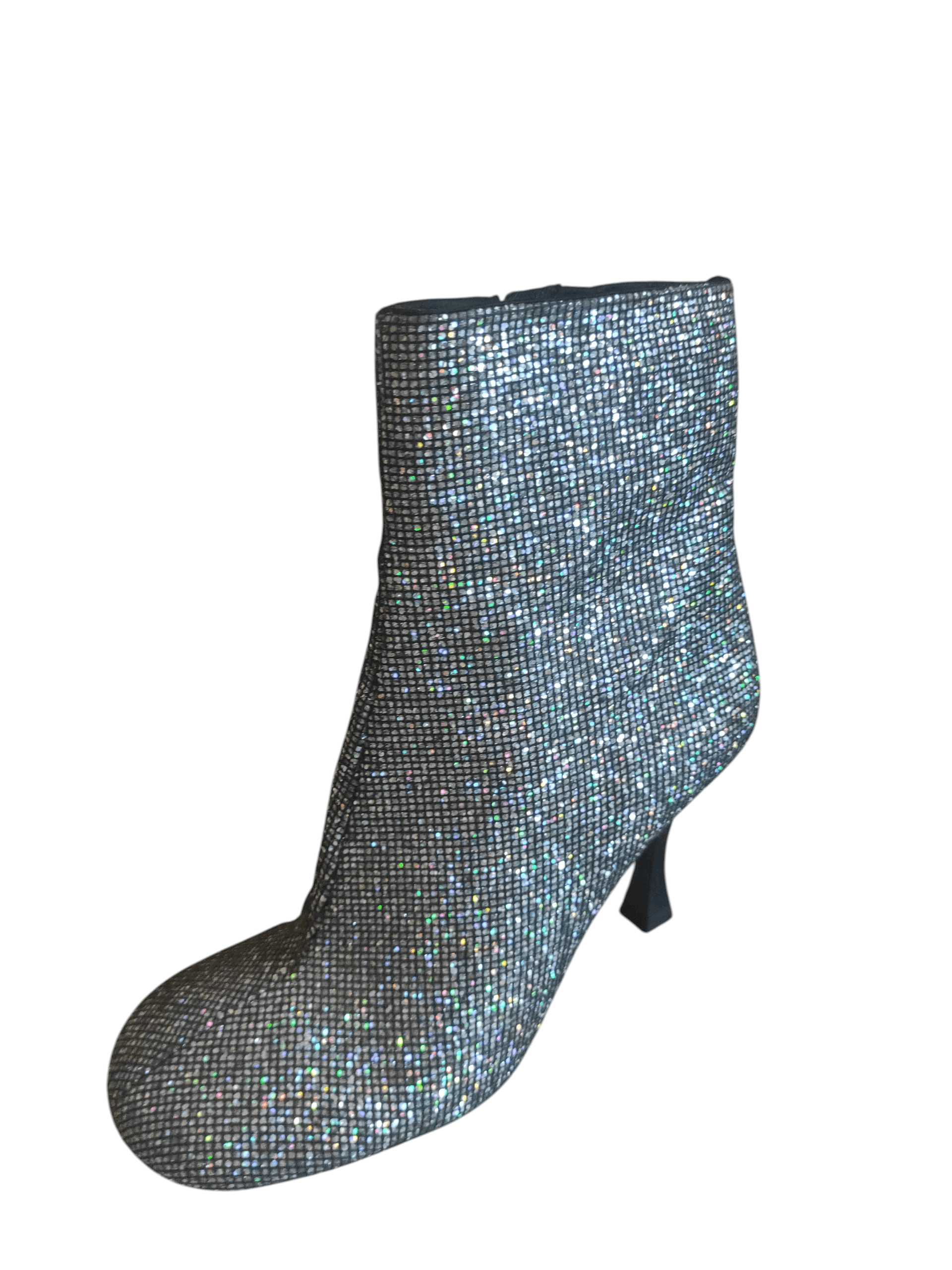 Zara Zara Glitter Heels Silver Ankle Metallic Sparkly Booties Size US 6.5 / IT 36.5 - 3 Thumbnail