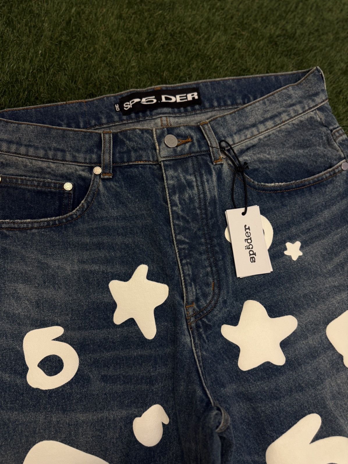 Sp5der Sp5der Worldwide Beluga Denim Jeans Size 30 (NEW) Size US 30 / EU 46 - 4 Thumbnail
