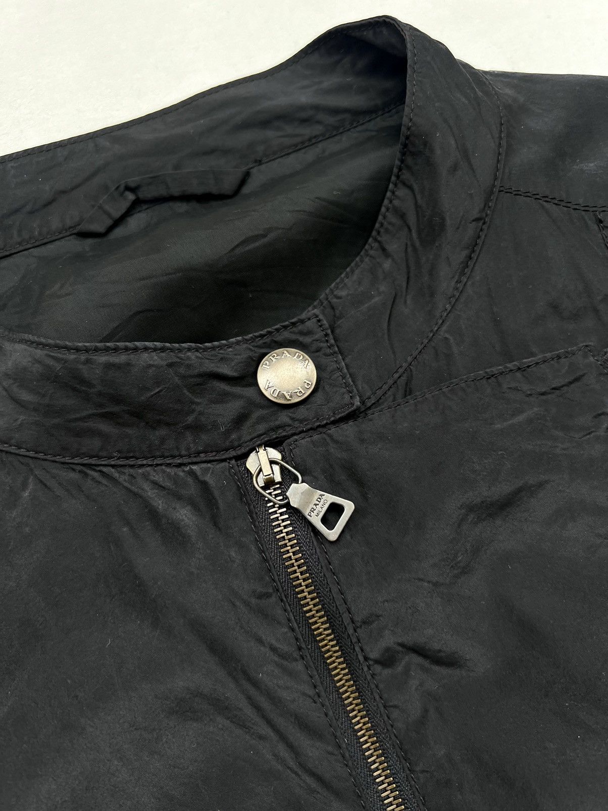 Prada S/S2008 Prada Sport Line Silk Blend Cropped Biker Jacket Size S / US 4 / IT 40 - 8 Thumbnail