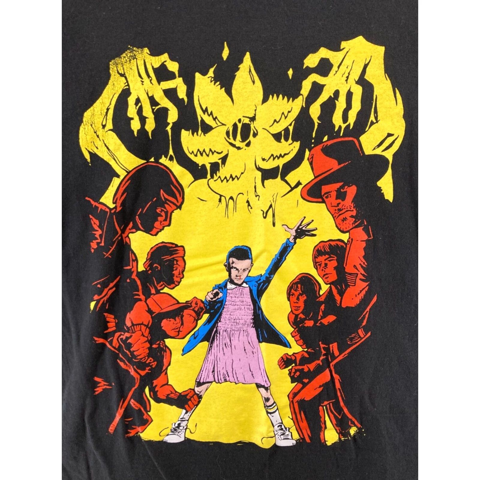 Vintage Stranger Things T-Shirt M Black Logo Crew Neck - Men - Cotton Blend - Short Sleeve - 11 Eleven Demogorgon Graphic Shirt Size US M / EU 48-50 / 2 - 2 Thumbnail