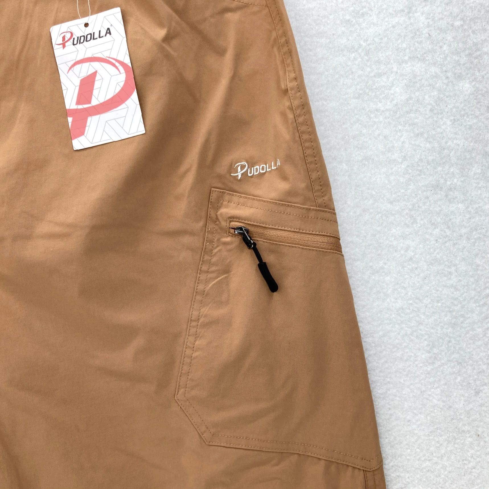 Vintage Pudolla Mens 3XL Brown Nylon Stretch Cargo Hiking Pants Outdoors NWT Size US 39 - 3 Thumbnail