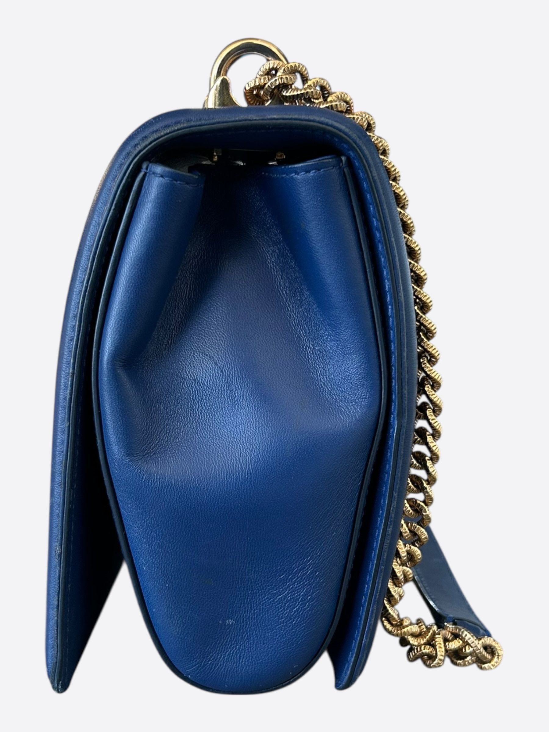 Dolce & Gabbana Dolce & Gabbana Blue Quilted Devotion Bag Size ONE SIZE - 4 Thumbnail