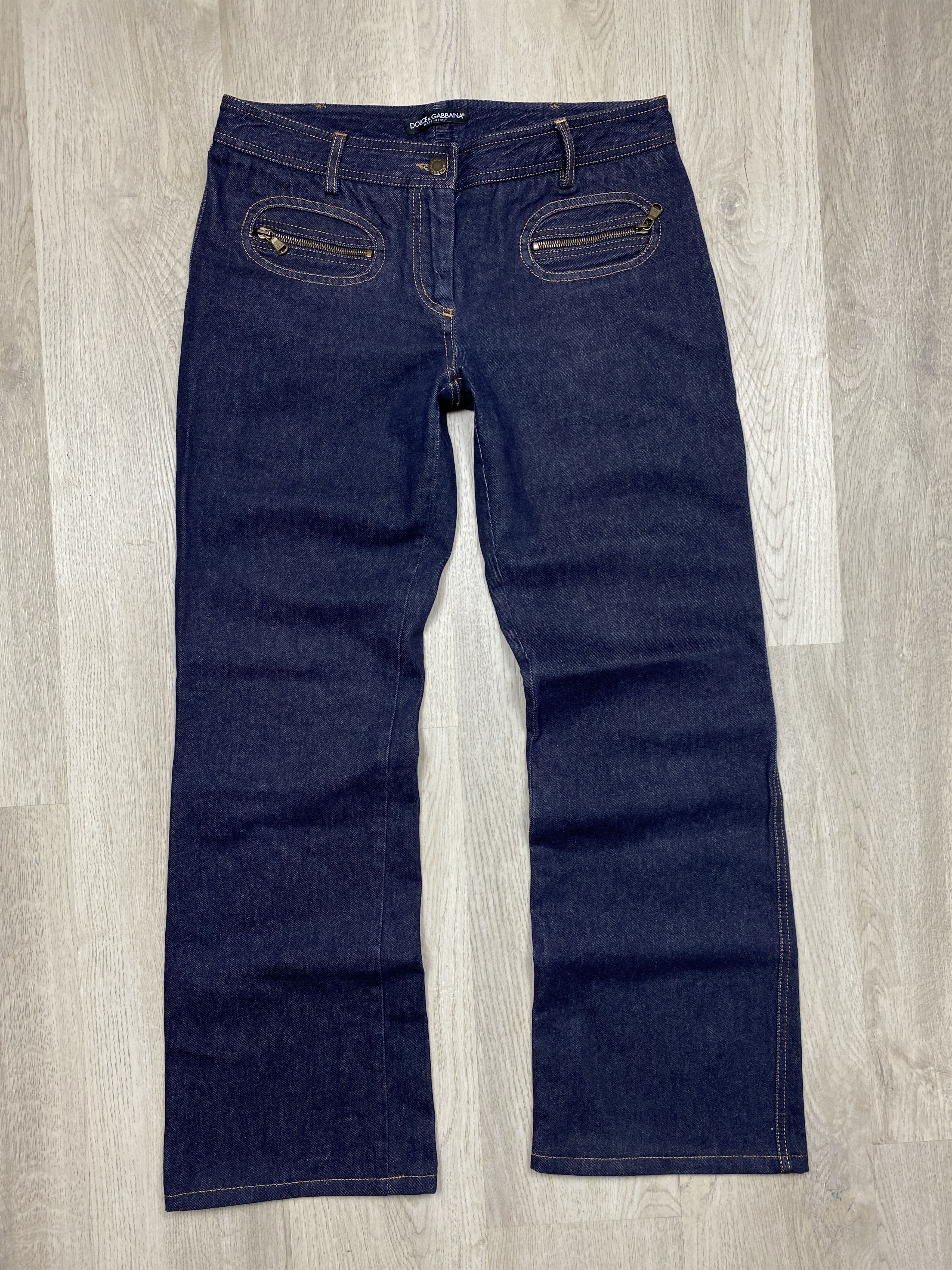 Dolce & Gabbana × Vintage Dolce & Gabbana Vintage Womens Flared Denim Pants Jeans Size 30" / US 8 / IT 44 - 1 Thumbnail