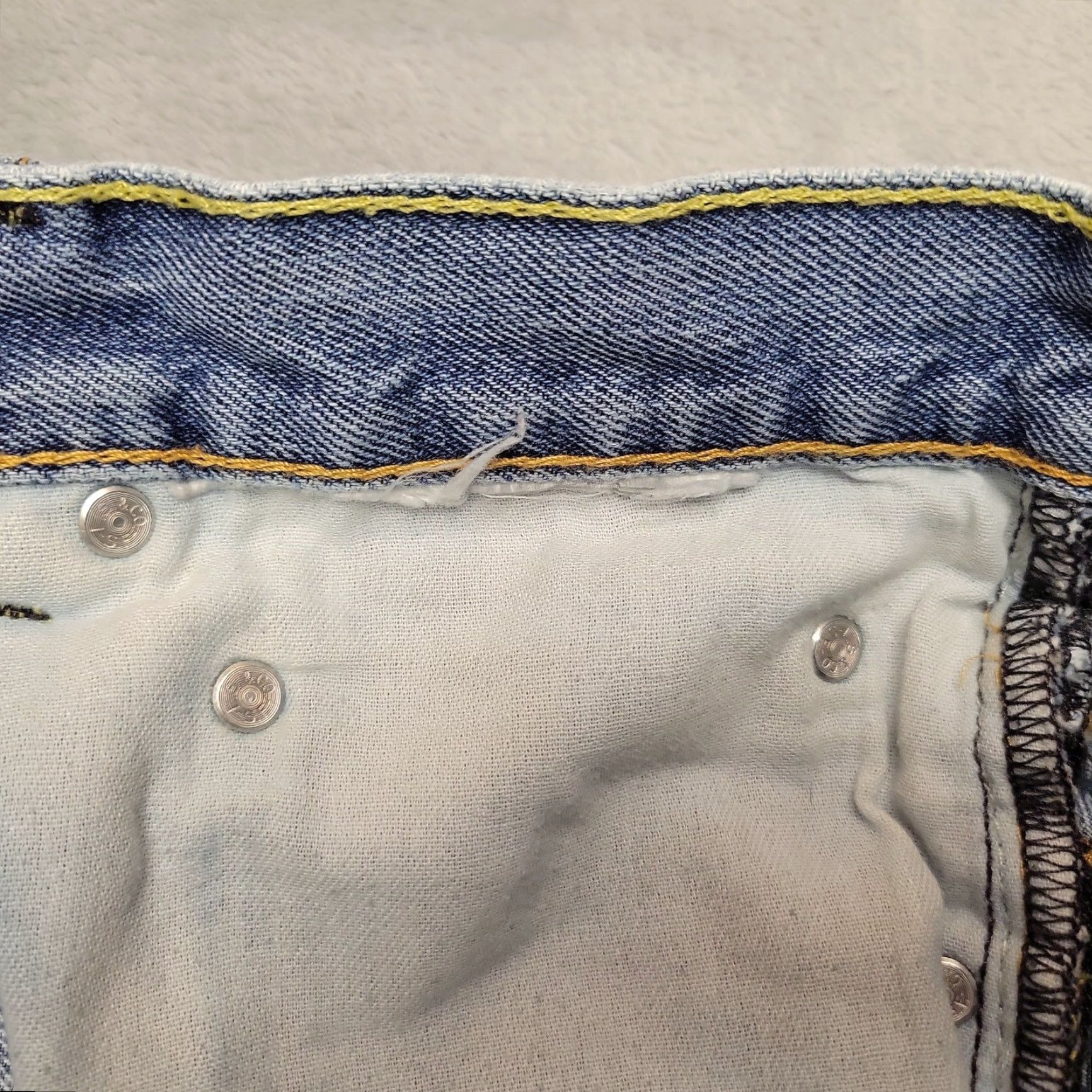 Levi's VINTAGE Levi's 517 Jeans Mens 35x30 Blue Denim 100% Cotton Bootcut Comfort Pants Regular Fit Waist 34 Inseam 30 Zip Mens USA Classic Size US 35 - 6 Thumbnail