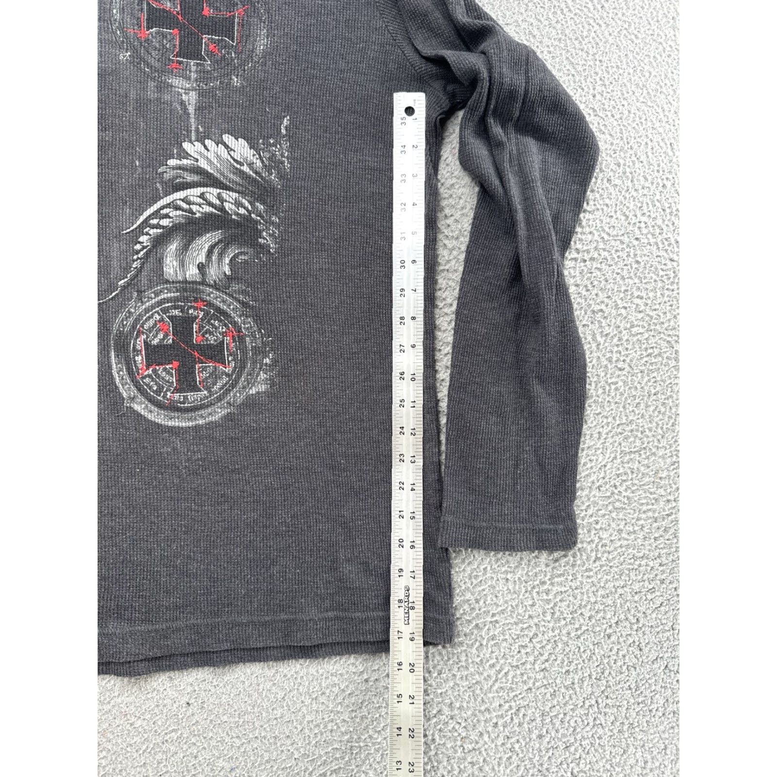 Vintage VINTAGE MMA Elite Thermal Long Sleeve Shirt Gray 2XL MMA Elite Salvation Grunge Y2K Crew Neck Men Size US XXL / EU 58 / 5 - 4 Thumbnail