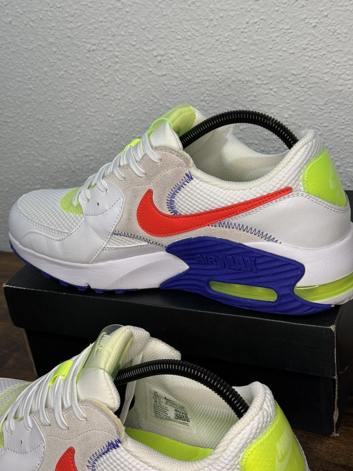 Nike Nike Air Max Excee White Indigo Burst Volt Bright Crimson Size US 9.5 / EU 42-43 - 5 Thumbnail