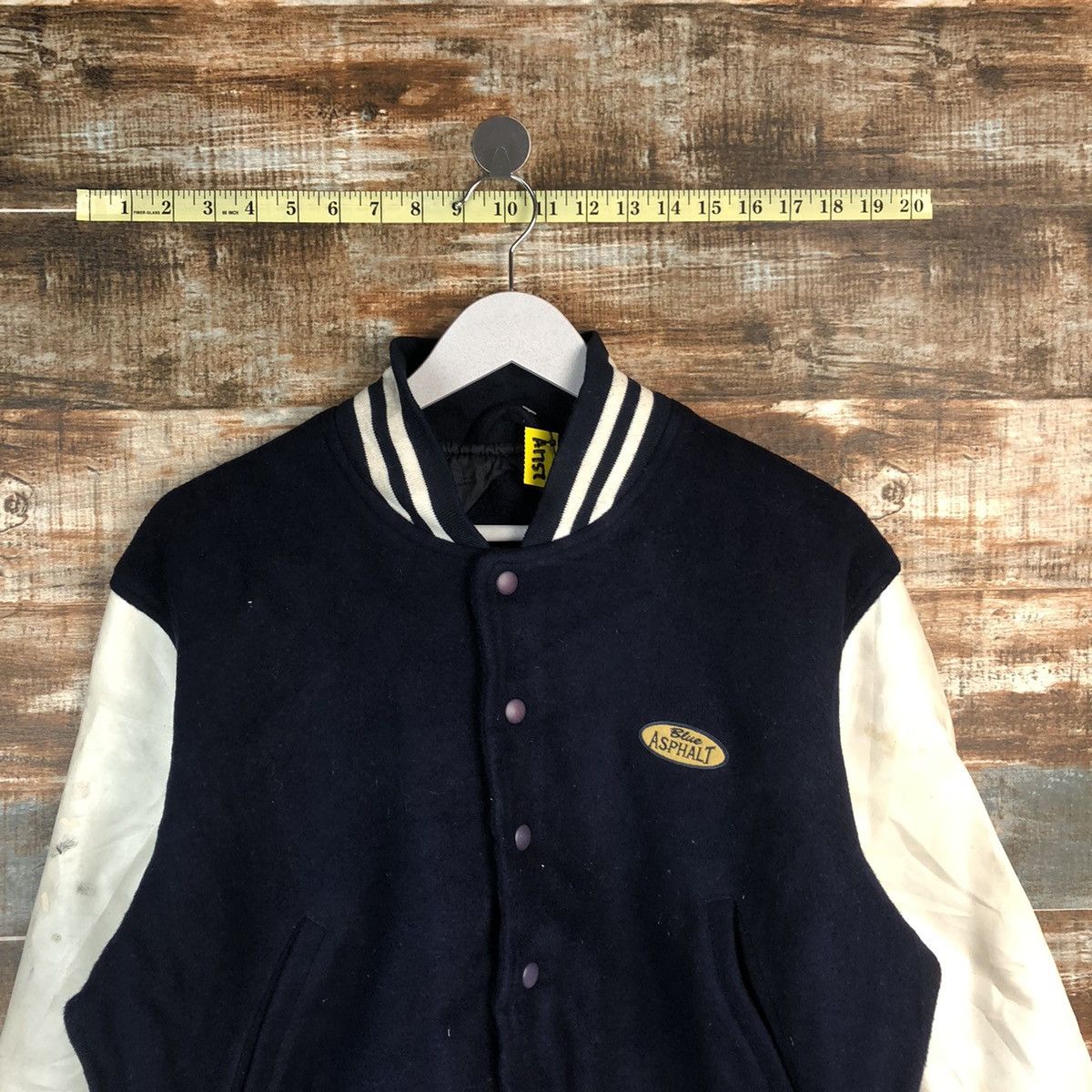 Vintage Blue Asphatt Dark Blue Bombers varsity Jacket #A1757 Size US S / EU 44-46 / 1 - 2 Thumbnail