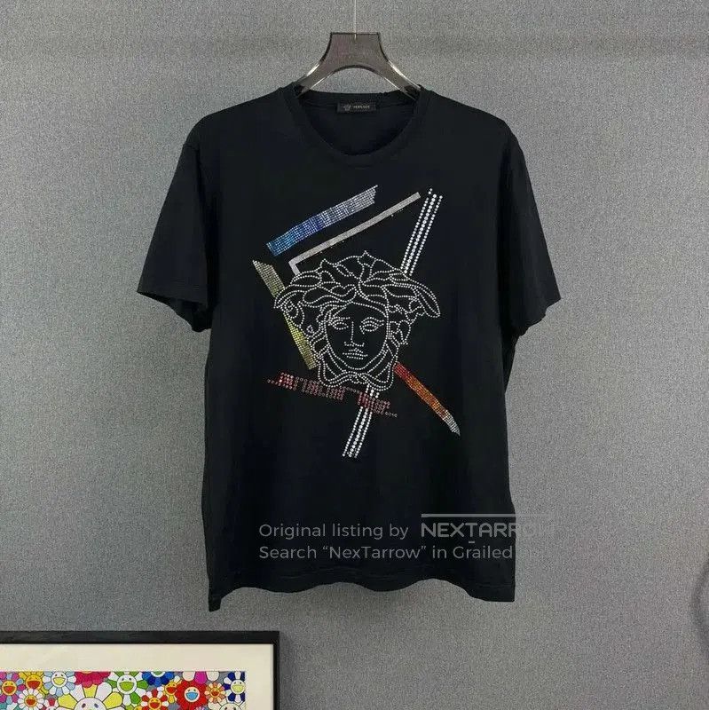 Versace Versace Black Men's T-Shirt with Graphic Design . Size US L / EU 52-54 / 3 - 1 Thumbnail
