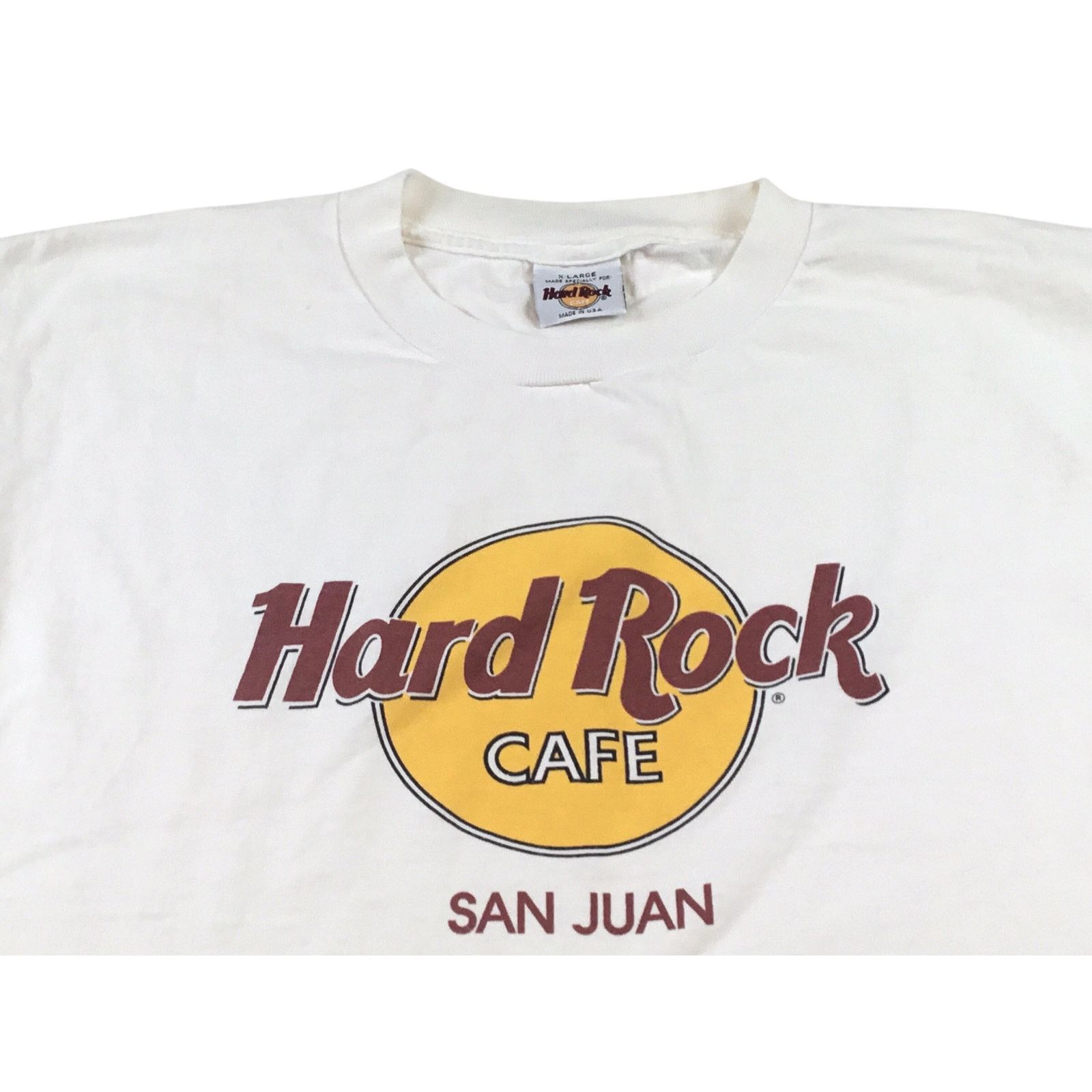 Hard Rock Cafe Hard Rock Cafe T-Shirt San Juan Vintage Classic Logo X-Large Size US XL / EU 56 / 4 - 2 Thumbnail