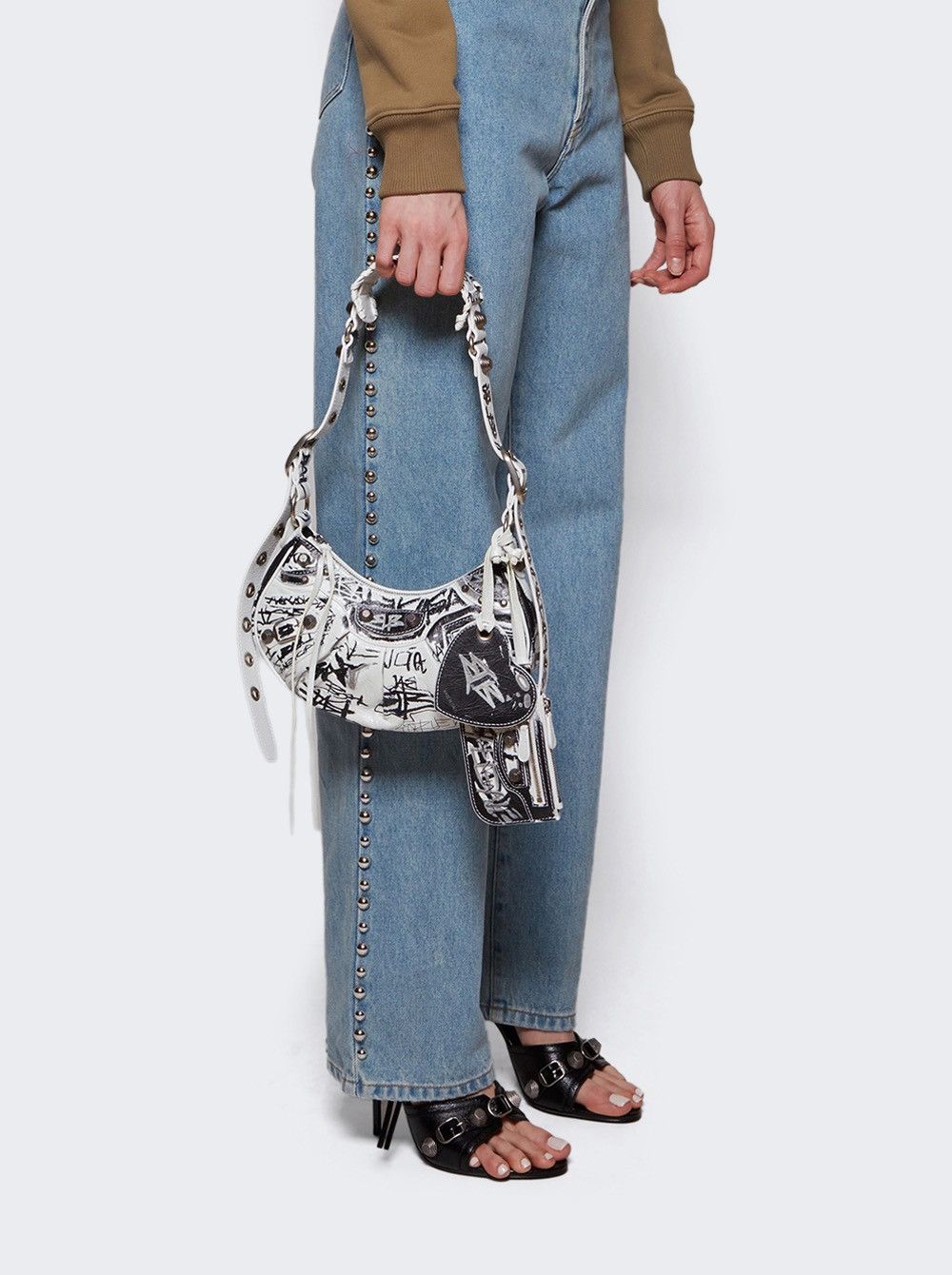 Balenciaga Balenciaga Cagole XS Graffiti Shoulder Bag Size ONE SIZE - 2 Thumbnail