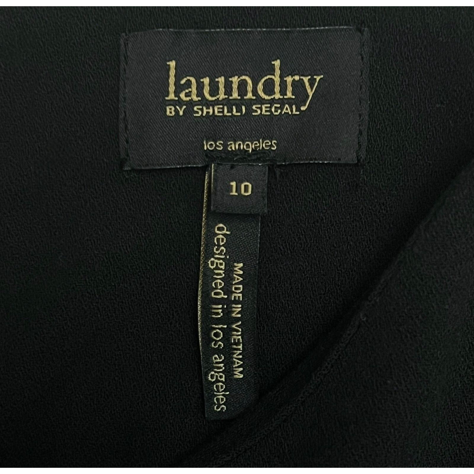 Laundry by Shelli Segal Laundry by Shelli Segal Black Midi Dress with Zipper Size 10 Size L / US 10 / IT 46 - 3 Thumbnail