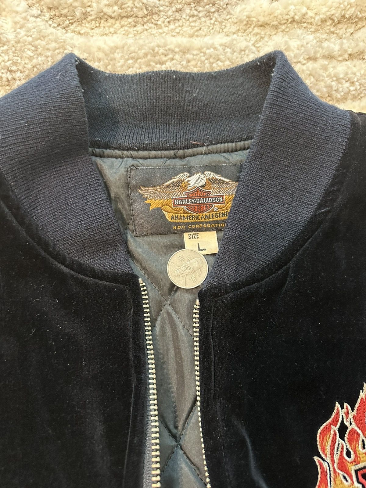 Harley Davidson Harley davidson 90s chrome sweet chrome bomber jacket Size US L / EU 52-54 / 3 - 4 Thumbnail