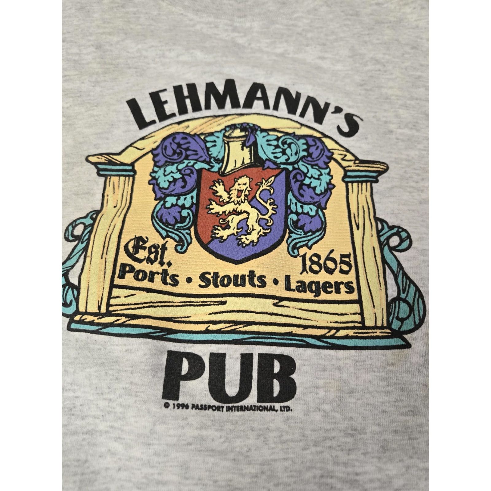 Delta VINTAGE Lehmann's Pub Sweatshirt Crewneck Mens XL Gray Graphic Made USA 90s Size US XL / EU 56 / 4 - 4 Thumbnail