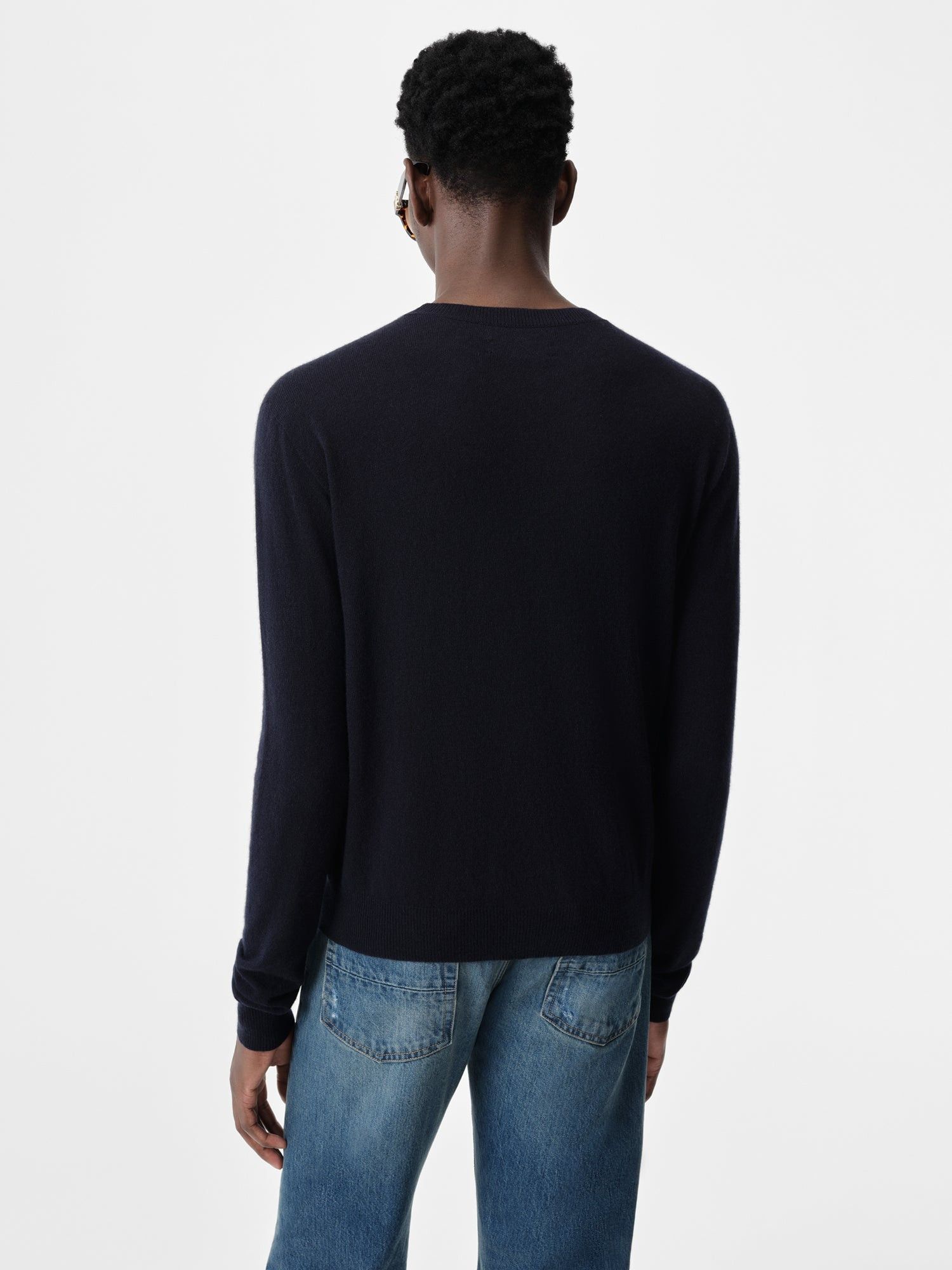 Amiri o1s1wg110925 MA Crewneck Sweater in Navy Size US XL / EU 56 / 4 - 4 Thumbnail