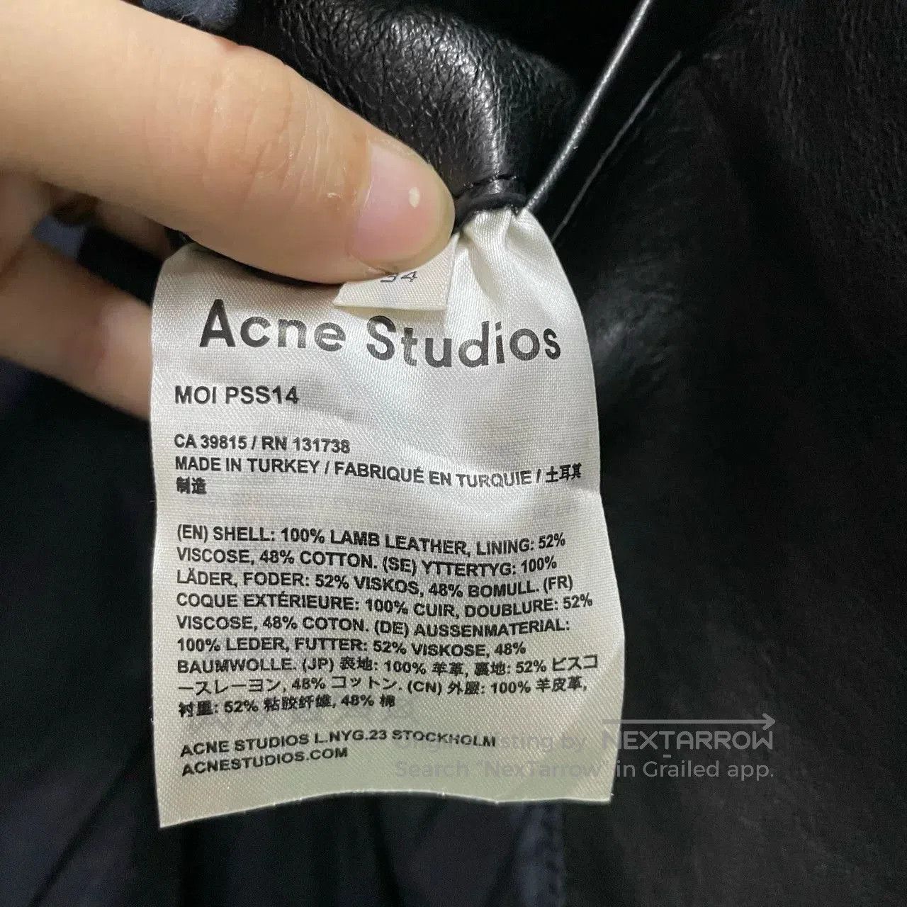 Acne Studios Acne Studios Black Zip Leather Jacket. Size XXS / US 00 / IT 34 - 4 Thumbnail