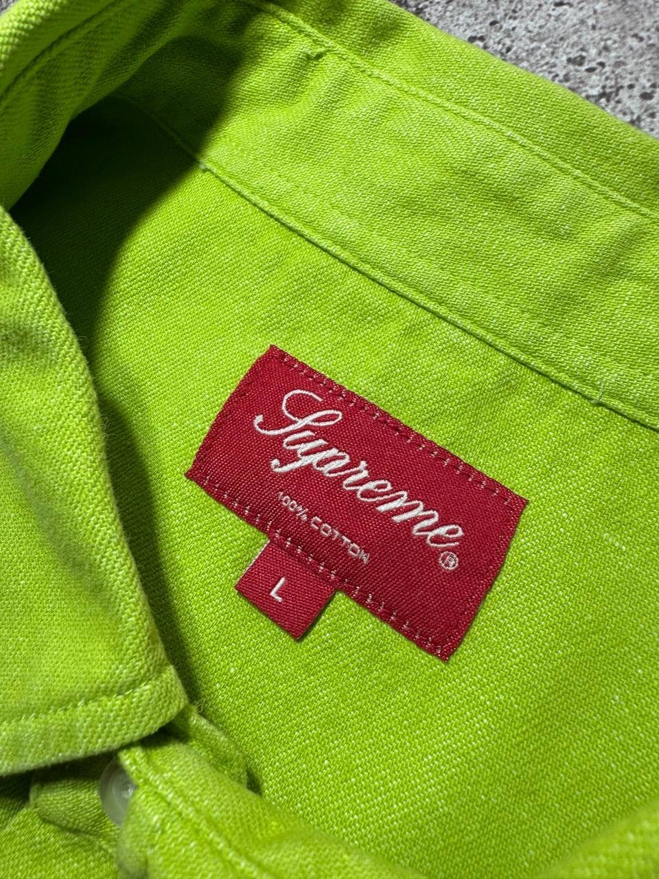 Supreme Supreme Green Short Sleeves Shirt Button up Embroidered Logo Size US L / EU 52-54 / 3 - 7 Thumbnail