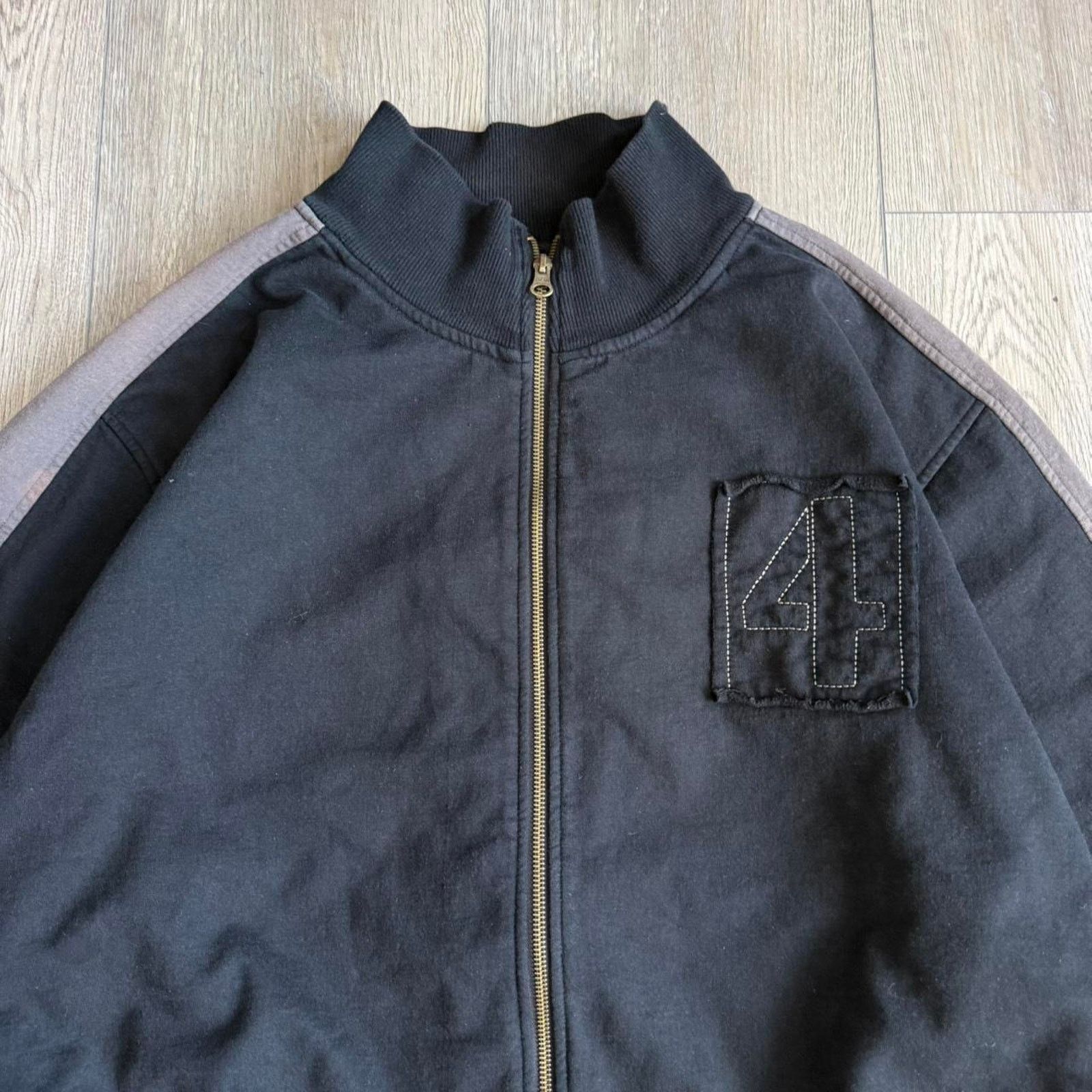 Mossimo Vintage y2k mossimo cut and sew zip up sweatshirt Size US XXL / EU 58 / 5 - 2 Thumbnail