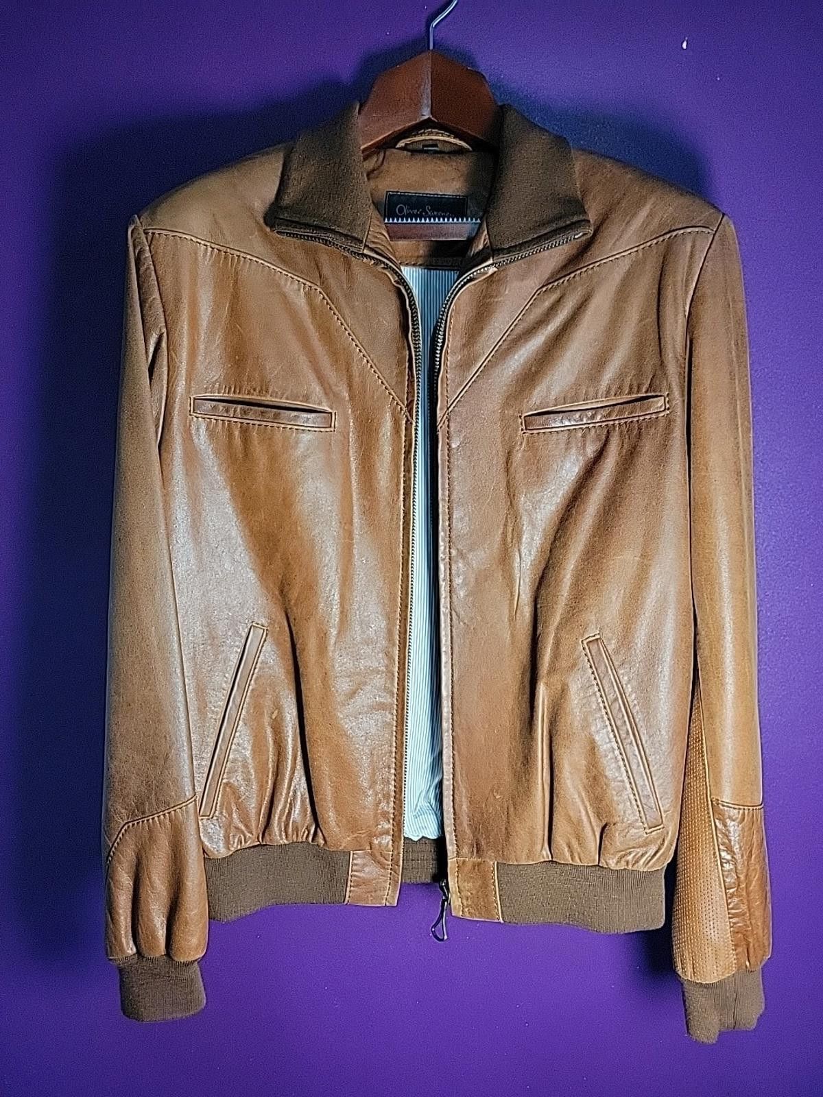 Oliver Sweeney Oliver Sweeney Leather Brown Cafe Racer Jacket Size Xl Size US XL / EU 56 / 4 - 1 Thumbnail