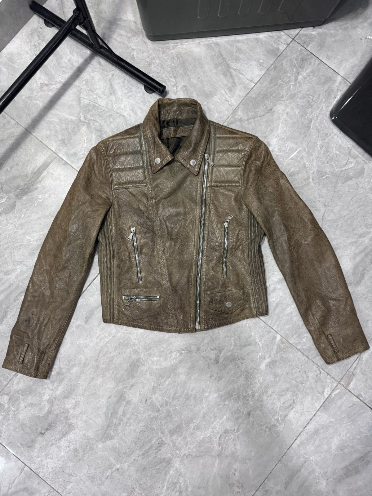 Neil Barrett Neil Barrett Italy Lambskin Leather Biker Jacket - XXS Size US XXS / EU 40 - 1 Thumbnail