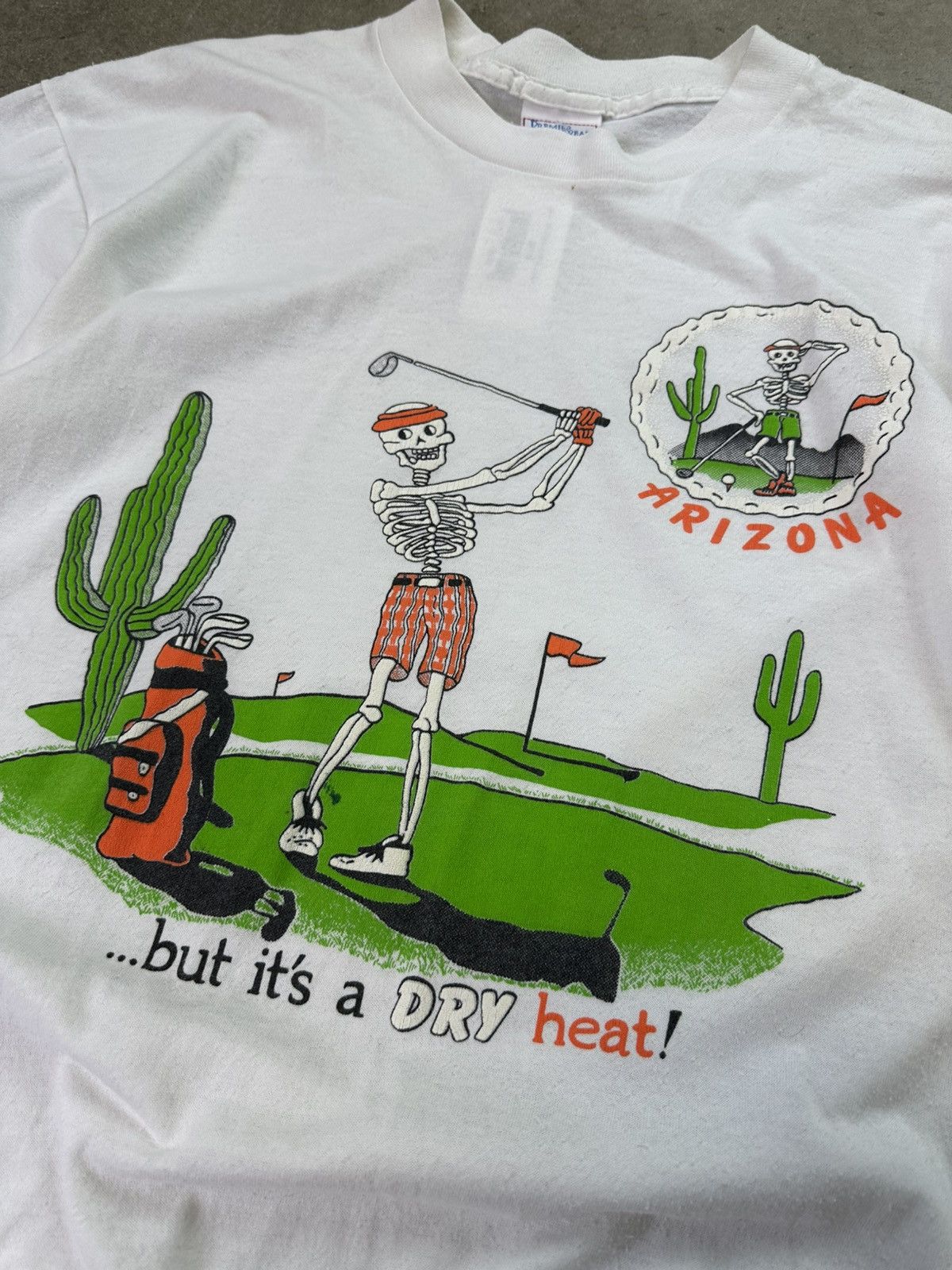 Vintage vintage 90s arizona golf dry heat tourist humor tee medium Size US M / EU 48-50 / 2 - 3 Thumbnail