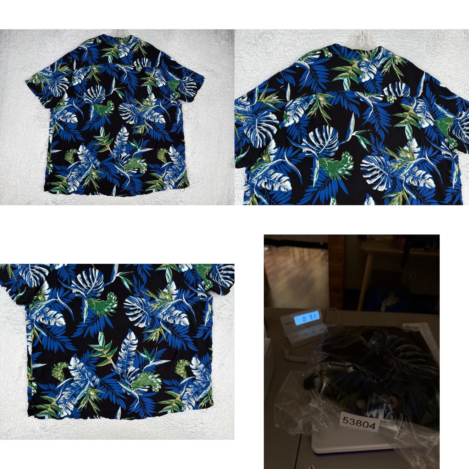 Vintage KINGSIZE Island Shirt Adult 2XL Black Floral 100% Rayon Hawaiian Button-Up Shirt Size US XXL / EU 58 / 5 - 9 Thumbnail
