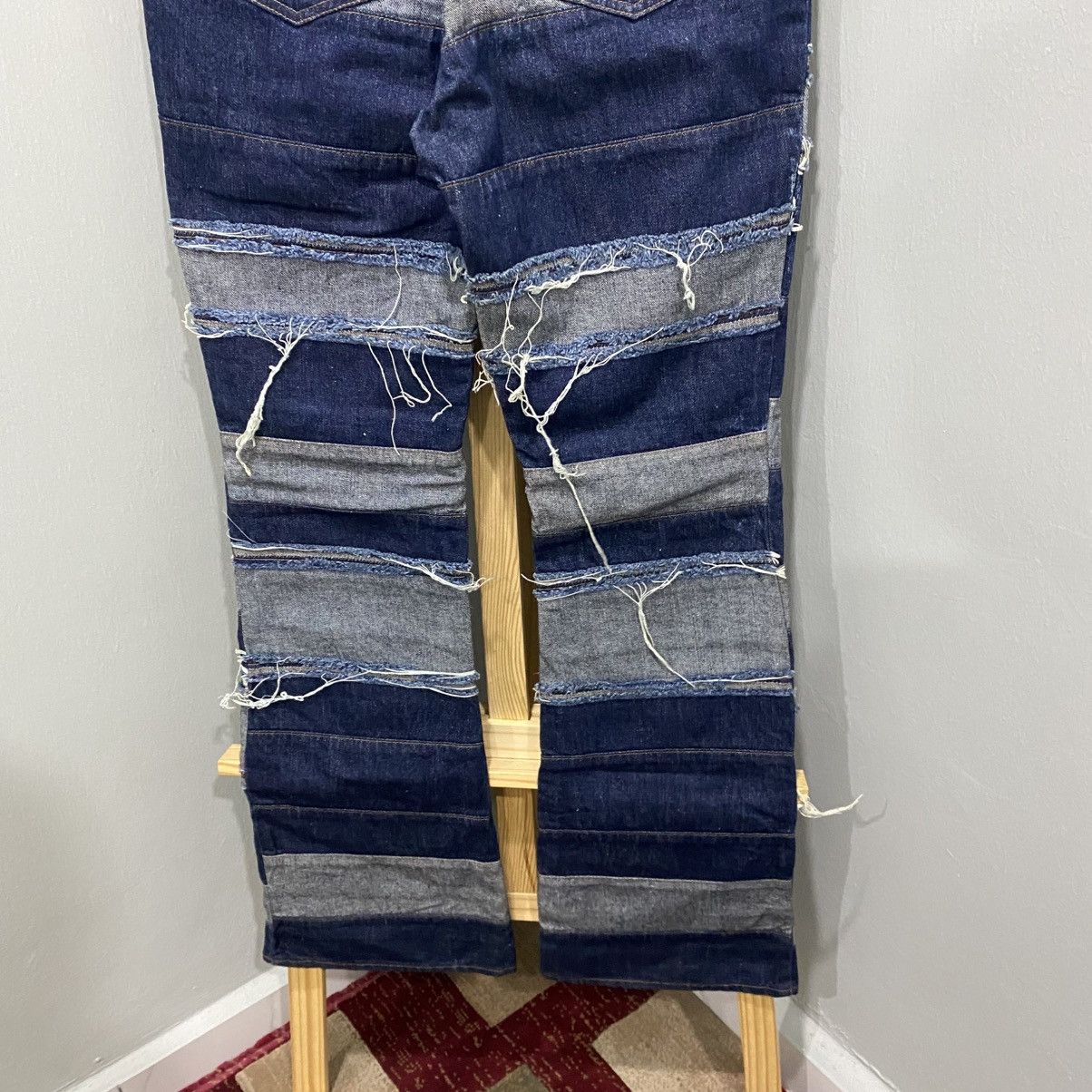 Hysteric Glamour Japanese Brand Vintage Kinky Hagi Patchwork Flare Denim Jean Size US 28 / EU 44 - 10 Thumbnail