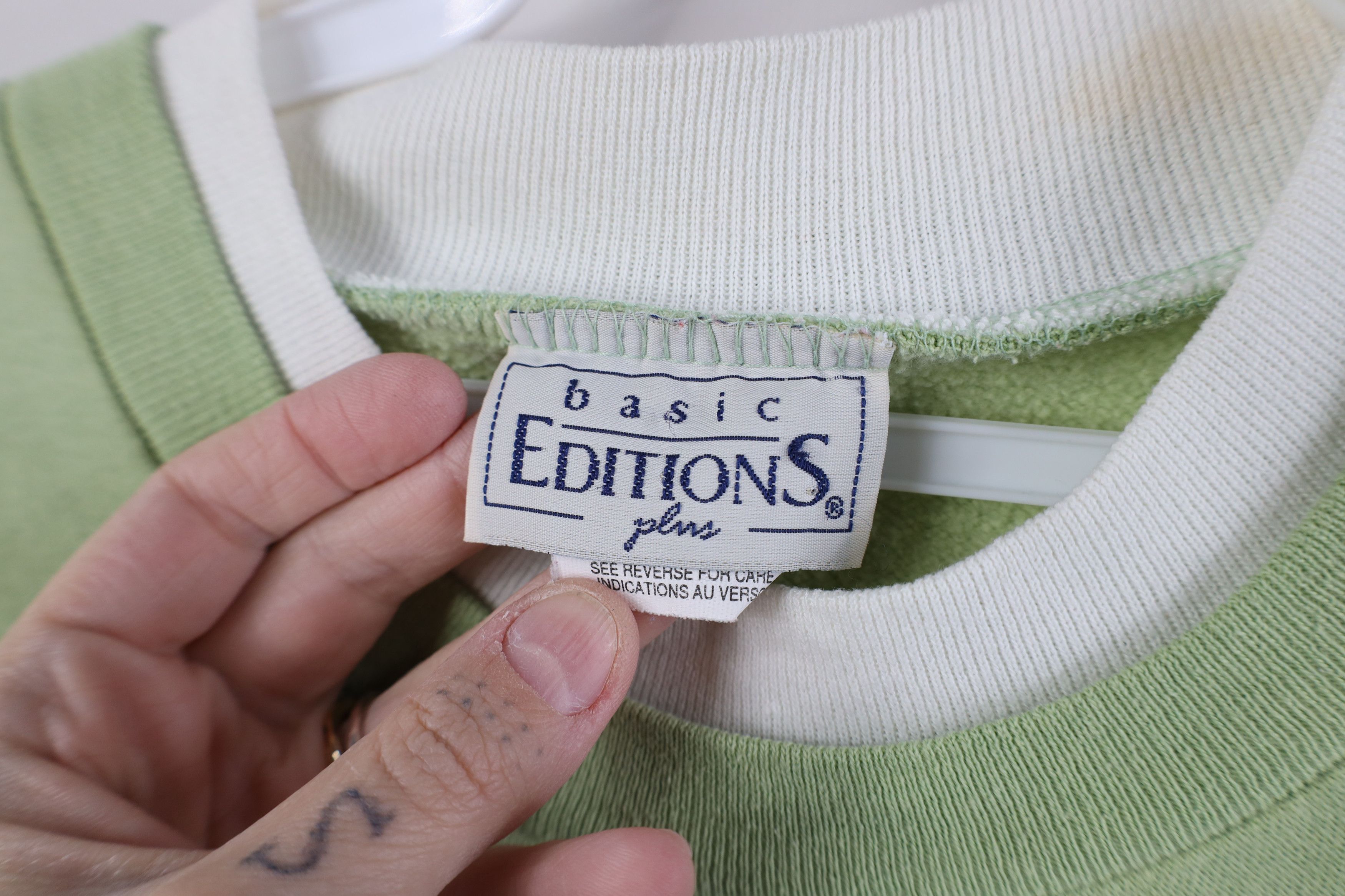 Vintage Vintage 90s Streetwear Angels Layered Sweatshirt Green Size XL / US 12-14 / IT 48-50 - 9 Thumbnail