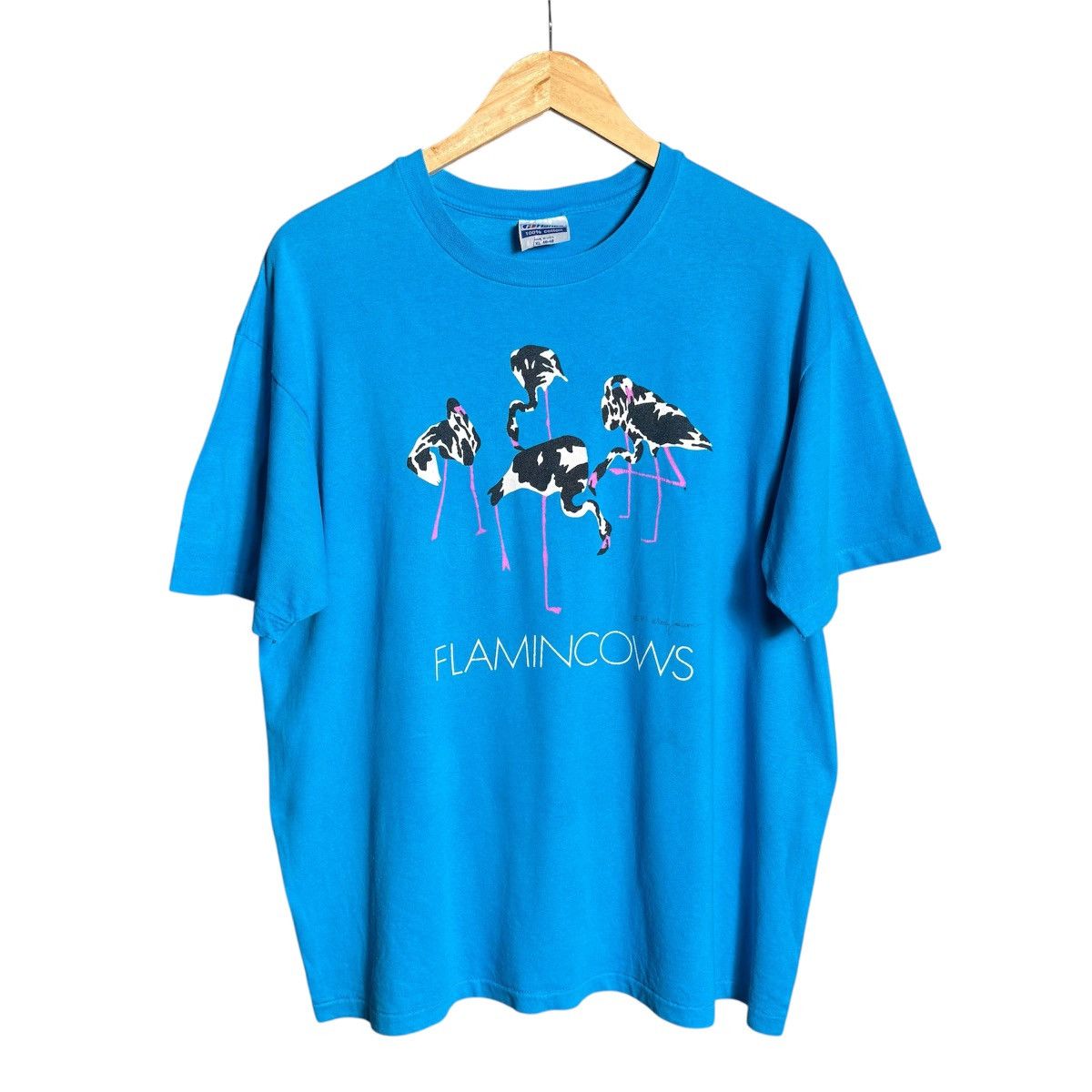 Vintage Vintage 80s Flamincows Animal Parody Graphic T-Shirt / USA Size US XL / EU 56 / 4 - 1 Thumbnail