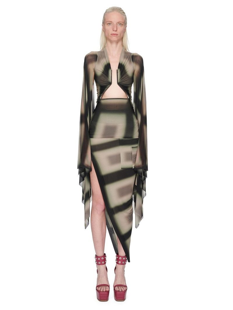 Rick Owens o1y0126 Maxi Skirt in Multicolor Size 27" / US 4 / IT 40 - 6 Thumbnail