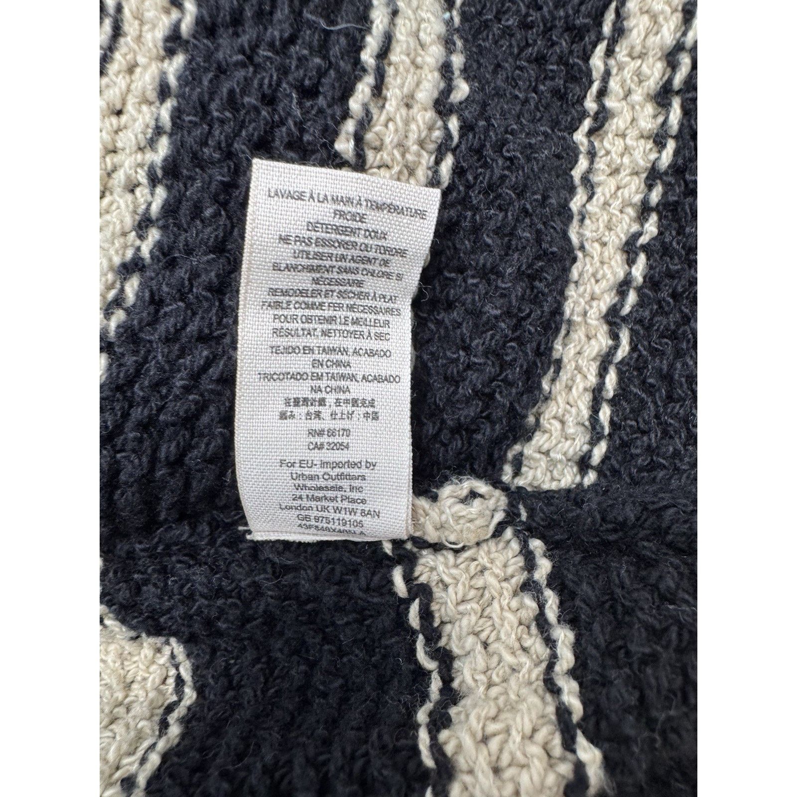 Free People Free People Black Beige Chevron Strip Cardigan Sweater Size M / US 6-8 / IT 42-44 - 11 Thumbnail