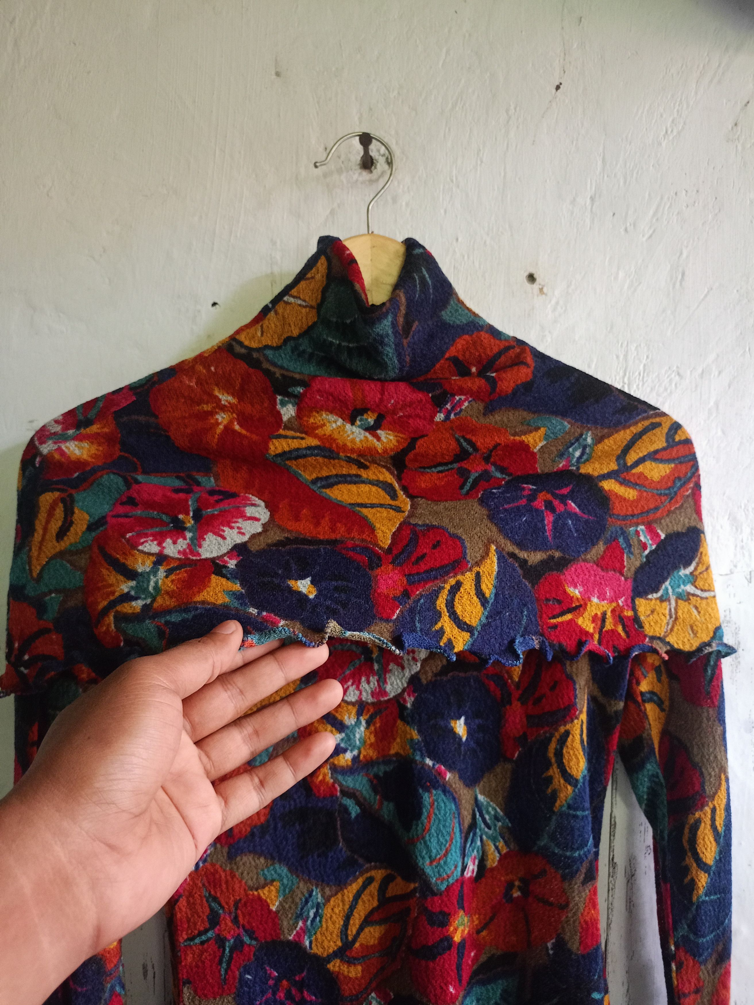 Vintage Kenzo Paris Mesh Multi colour Long Sleeve Size M / US 6-8 / IT 42-44 - 3 Thumbnail