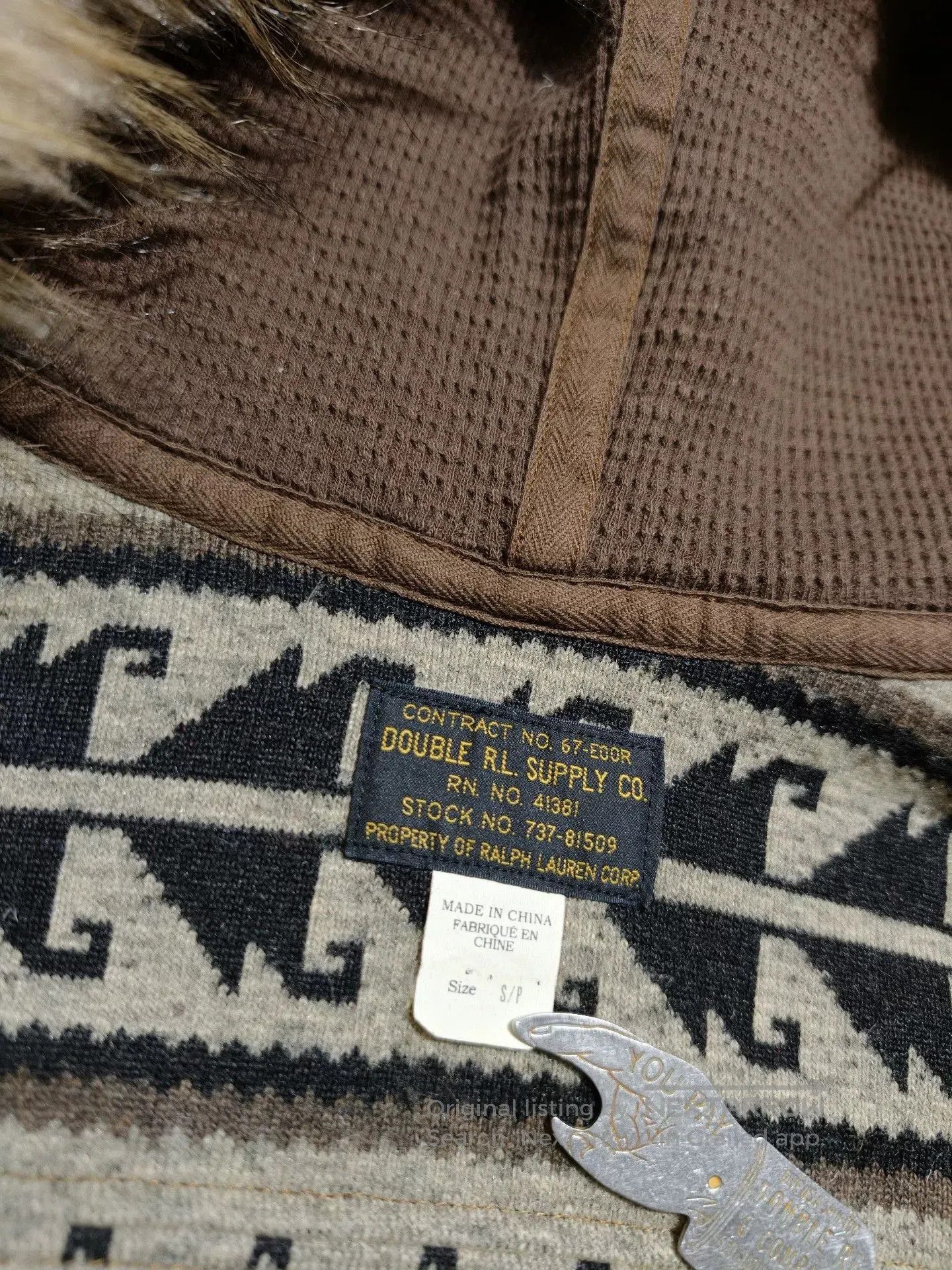 RRL Ralph Lauren RRL Southwest Pattern Fleece Hoodie Size S. Size US S / EU 44-46 / 1 - 8 Thumbnail