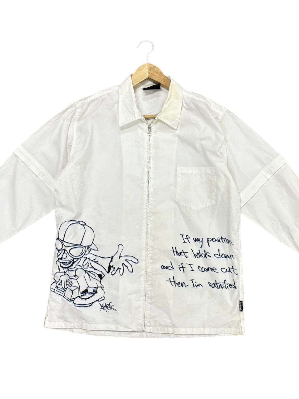 Other Y2K VINTAGE BOBBY GANG HIP HOP 2 WAY ZIPPER COLLAR SHIRT Size US L / EU 52-54 / 3 - 2 Thumbnail