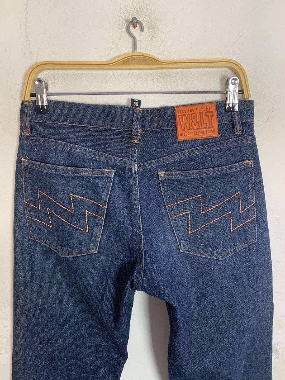W&LT Hype W.&L.T Wildahd Lethal Trash Kiss Future Indigo Denim Size 30" / US 8 / IT 44 - 7 Thumbnail