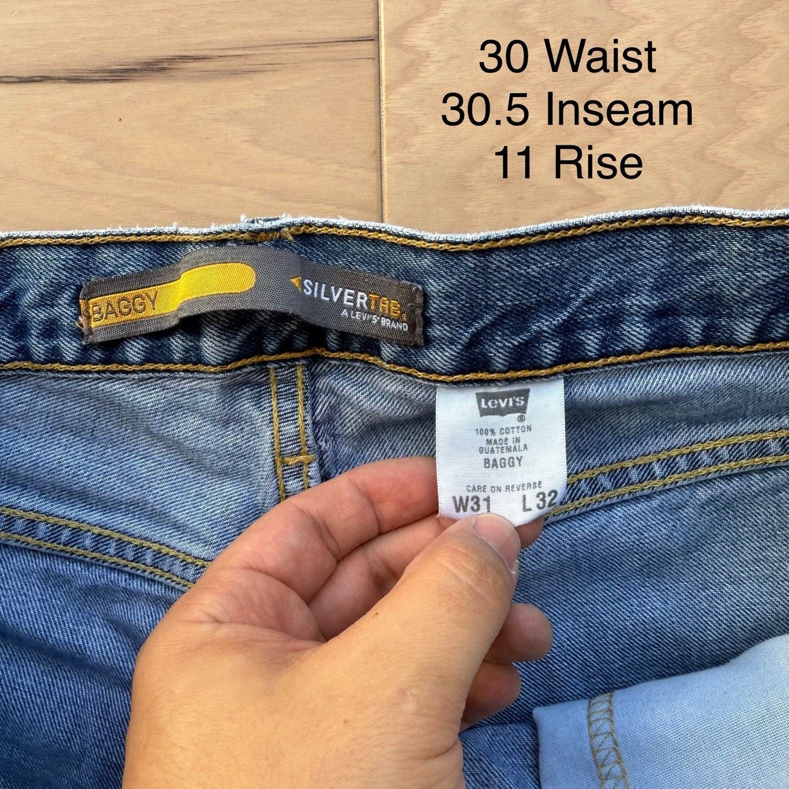 Levi's × Vintage Vintage Levis Silver Tab Jeans 30 Blue 90s Baggy Denim Size US 30 / EU 46 - 5 Thumbnail