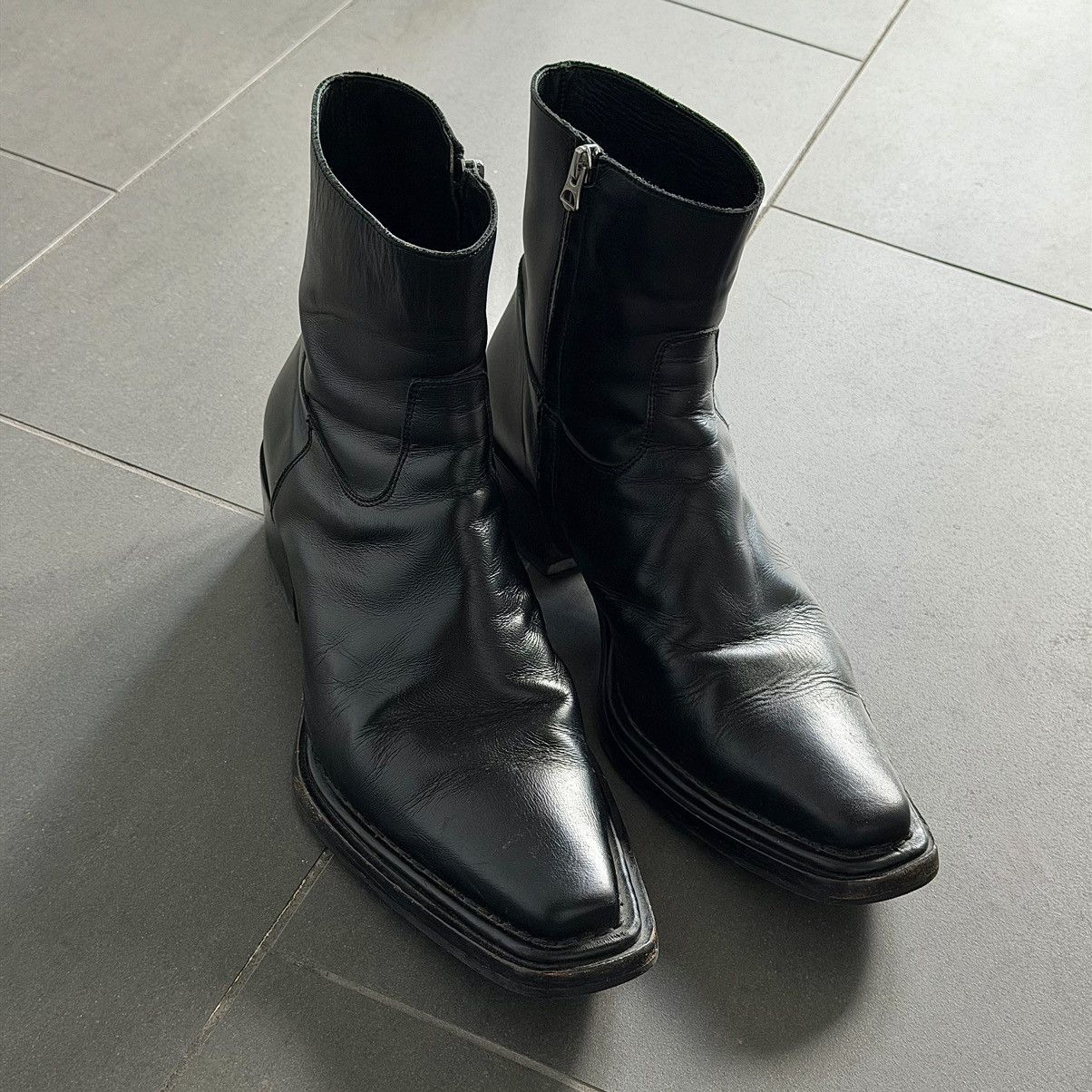 Acne Studios Acne Studios Square Toe Heel Zip Up Dracula Boots Size US 9 / EU 42 - 1 Thumbnail