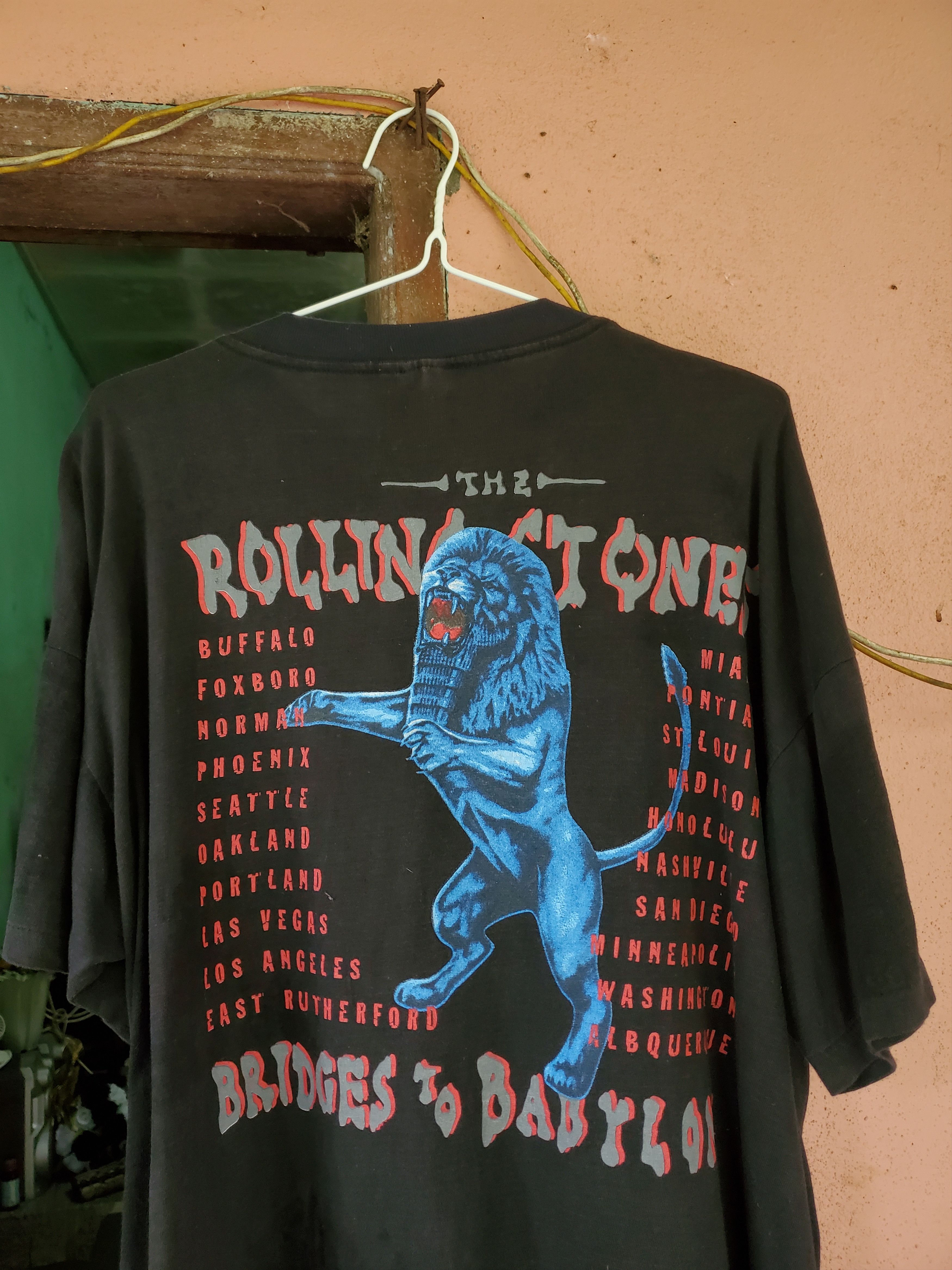 Band Tees × The Rolling Stones × Vintage 🔥Rare🔥The Rolling Stones Bridges Of Babylon World Tour 97 Size US XL / EU 56 / 4 - 3 Thumbnail