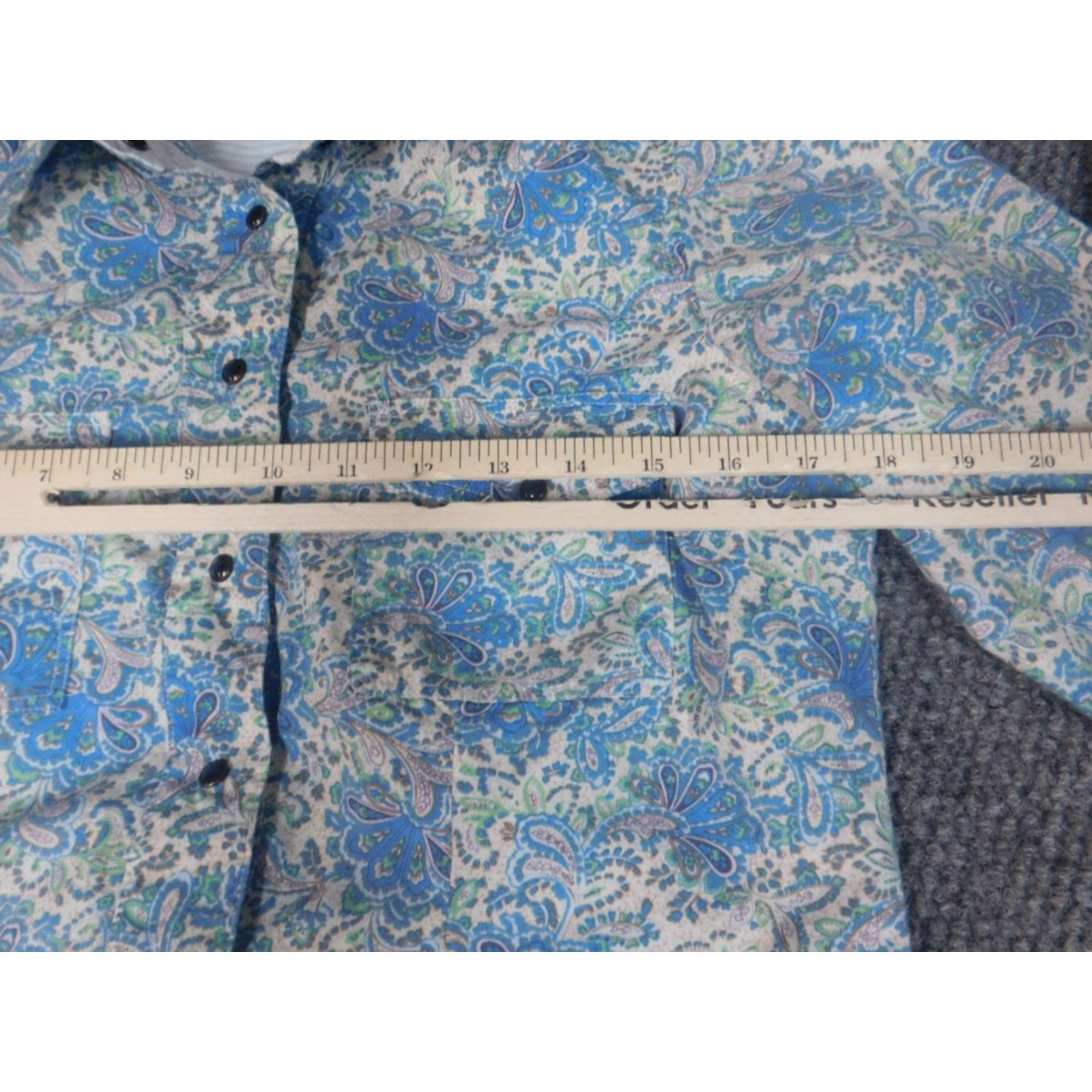 Vintage Harve Benard Womens Blouse Small blue floral button down Size S / US 4 / IT 40 - 4 Thumbnail