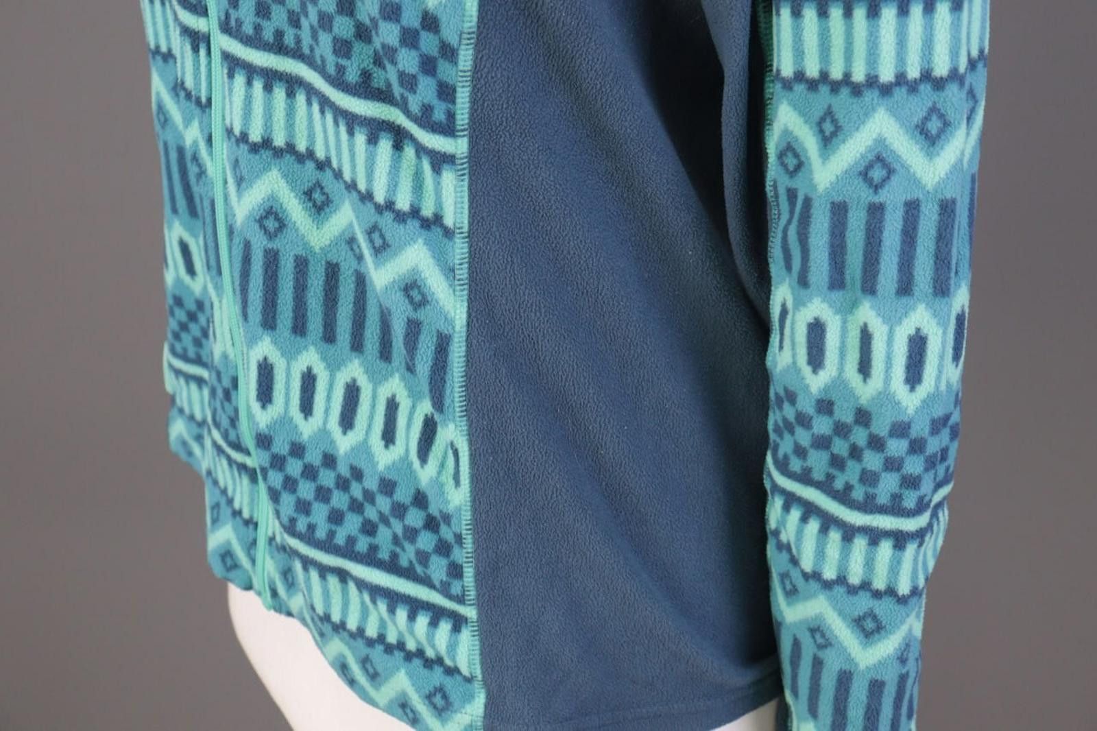 Designer Kari Traa Blue Geometric Fair Isle Full Jacket Size L Size L / US 10 / IT 46 - 10 Thumbnail