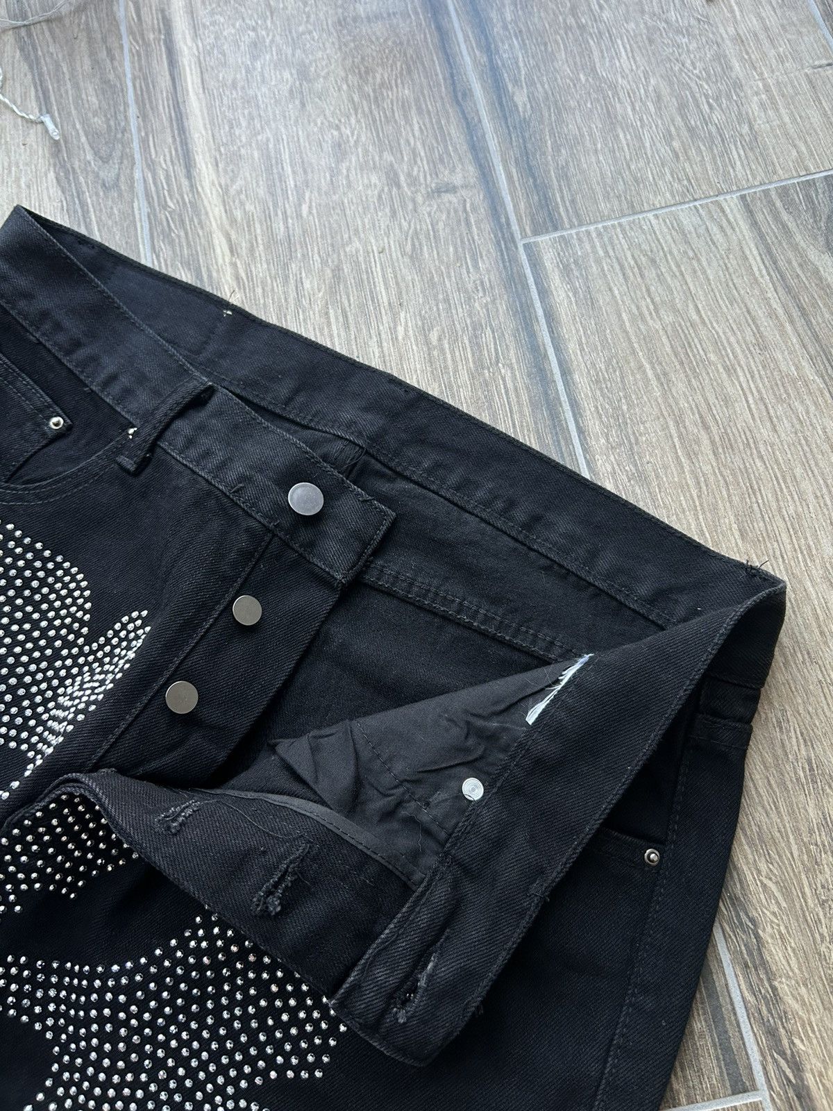 Designer × Ed Hardy Skeleton Full drip Ed hardy style jeans mens y2k Size US 32 / EU 48 - 5 Thumbnail