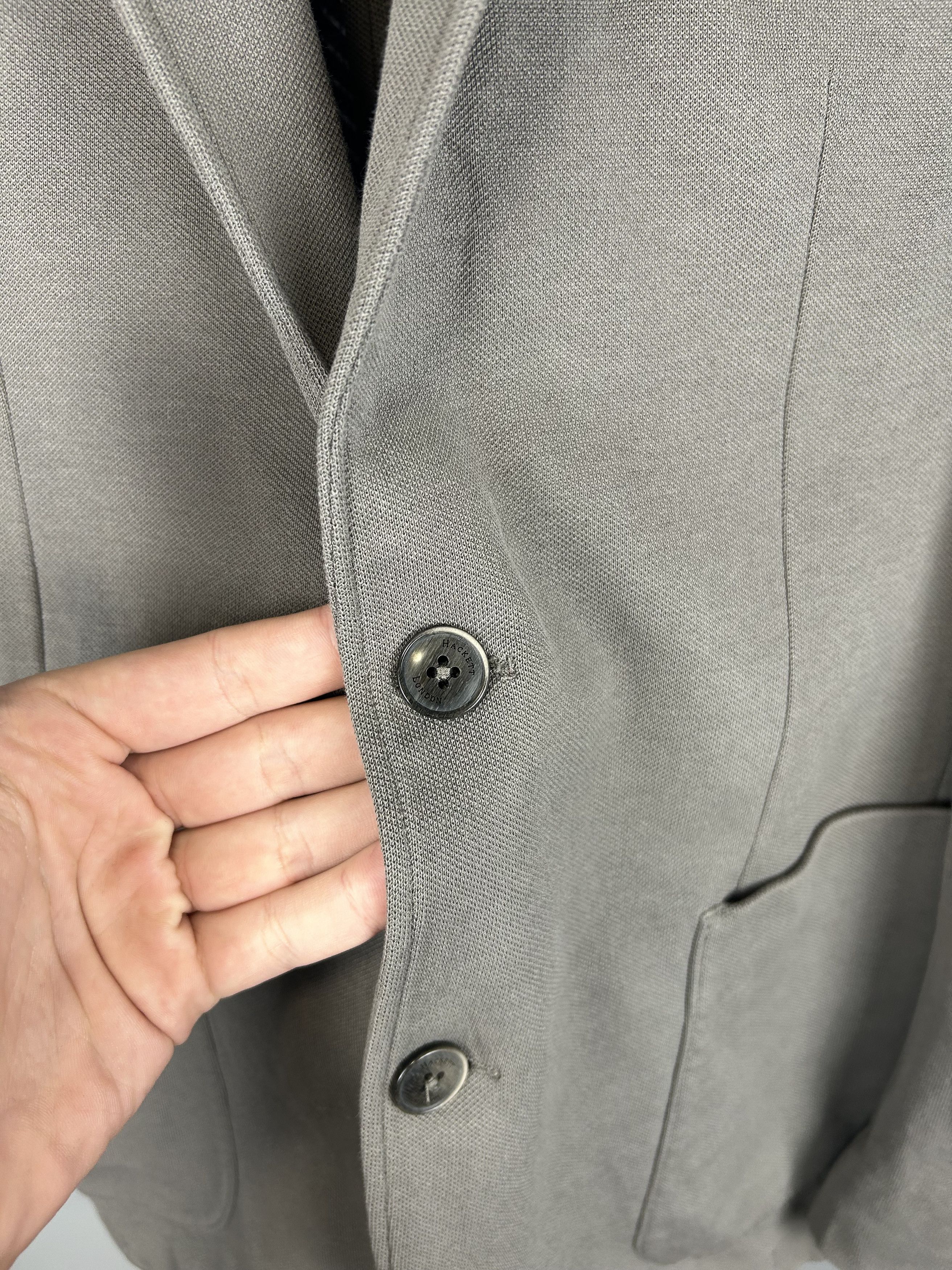 Hackett Hackett Piquet Blazer London Jacket 945 Grey Men's 42L Size Size 42L - 10 Thumbnail