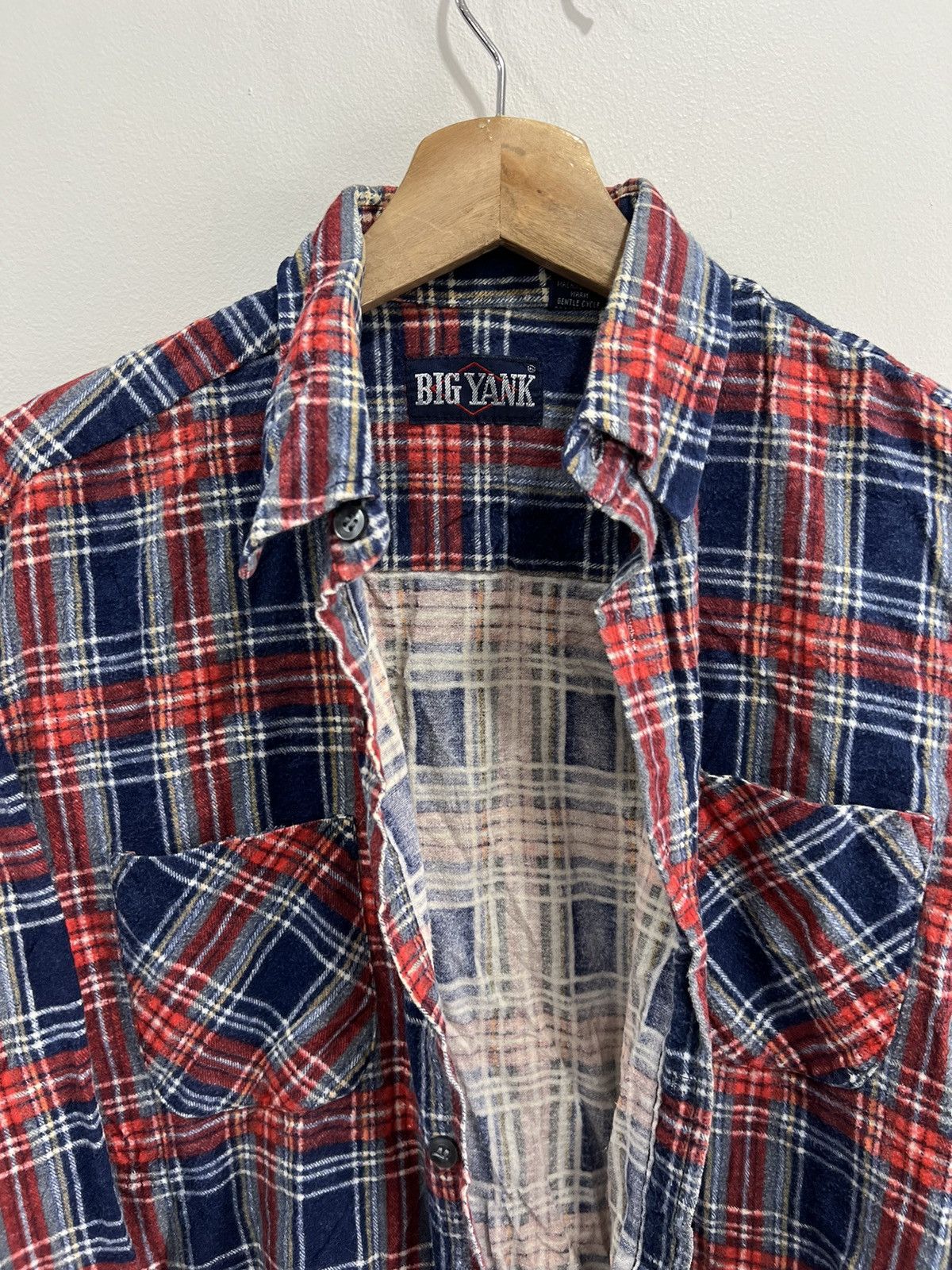 Vintage Vintage 80s Big Yank Plaid Flannel Shirt Button Up red blue Size US M / EU 48-50 / 2 - 2 Thumbnail