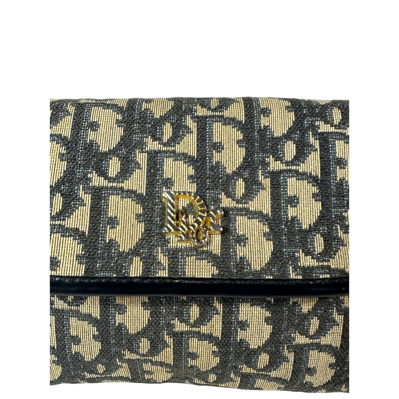 Dior CHRISTIAN DIOR VTG Trotter Canvas Mini Shoulder Bag Navy Size ONE SIZE - 3 Thumbnail