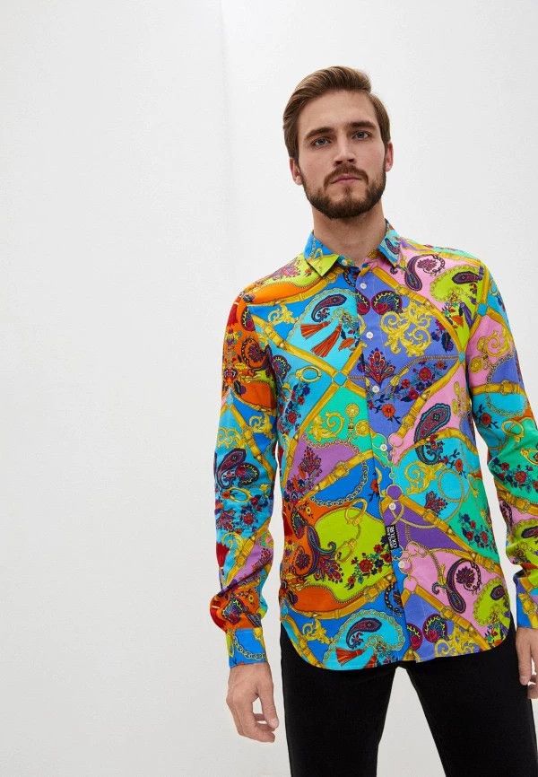 Versace Versace Oversize Baroque Print LS Shirt 52 Size US L / EU 52-54 / 3 - 9 Thumbnail
