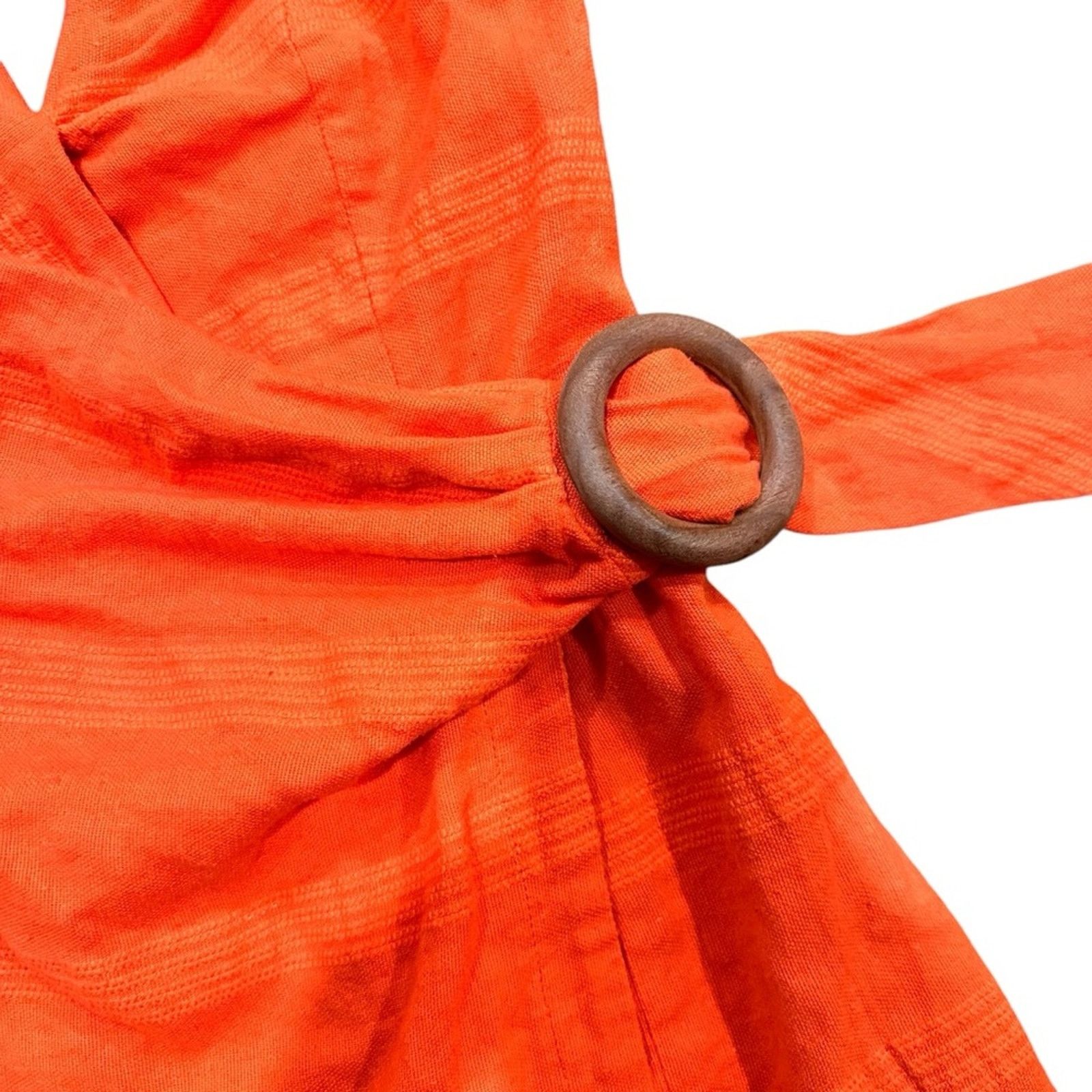 Free People Free People Some Nights Mini Wrap Dress - Size 0 - Coral Red Size XS / US 0-2 / IT 36-38 - 6 Thumbnail